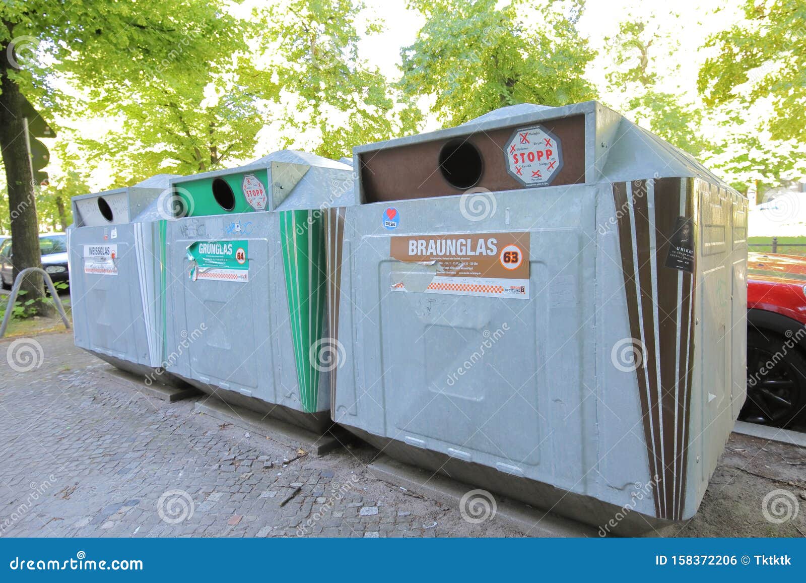 Public Rubbish Bin Berlin Germany Editorial Photo Image of german