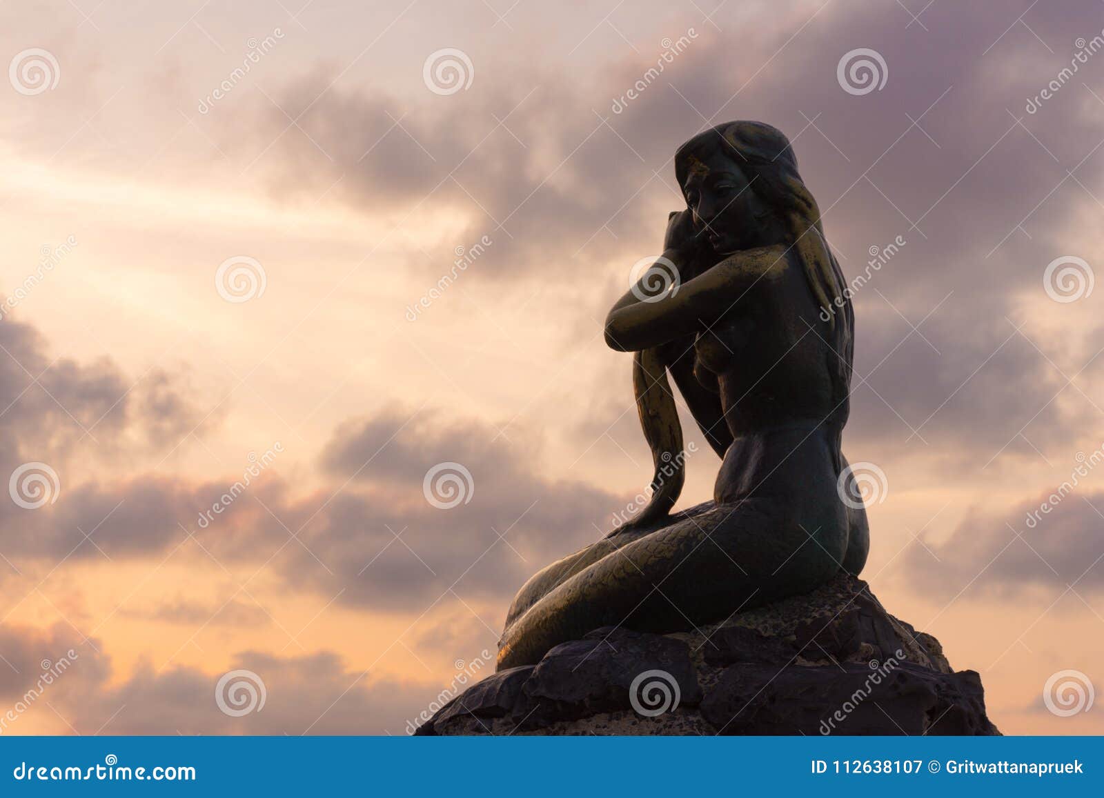 Songkhla Golden Mermaid Stock Image Image Of Legend 112638107