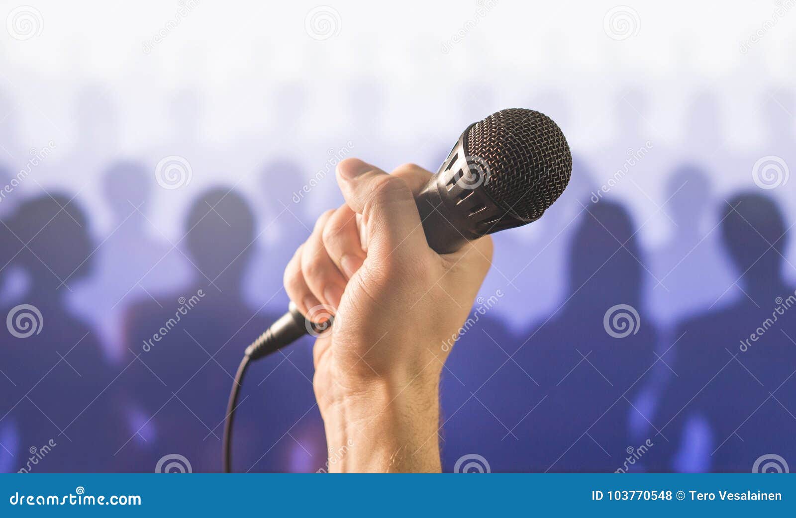 public speaking and giving speech concept.