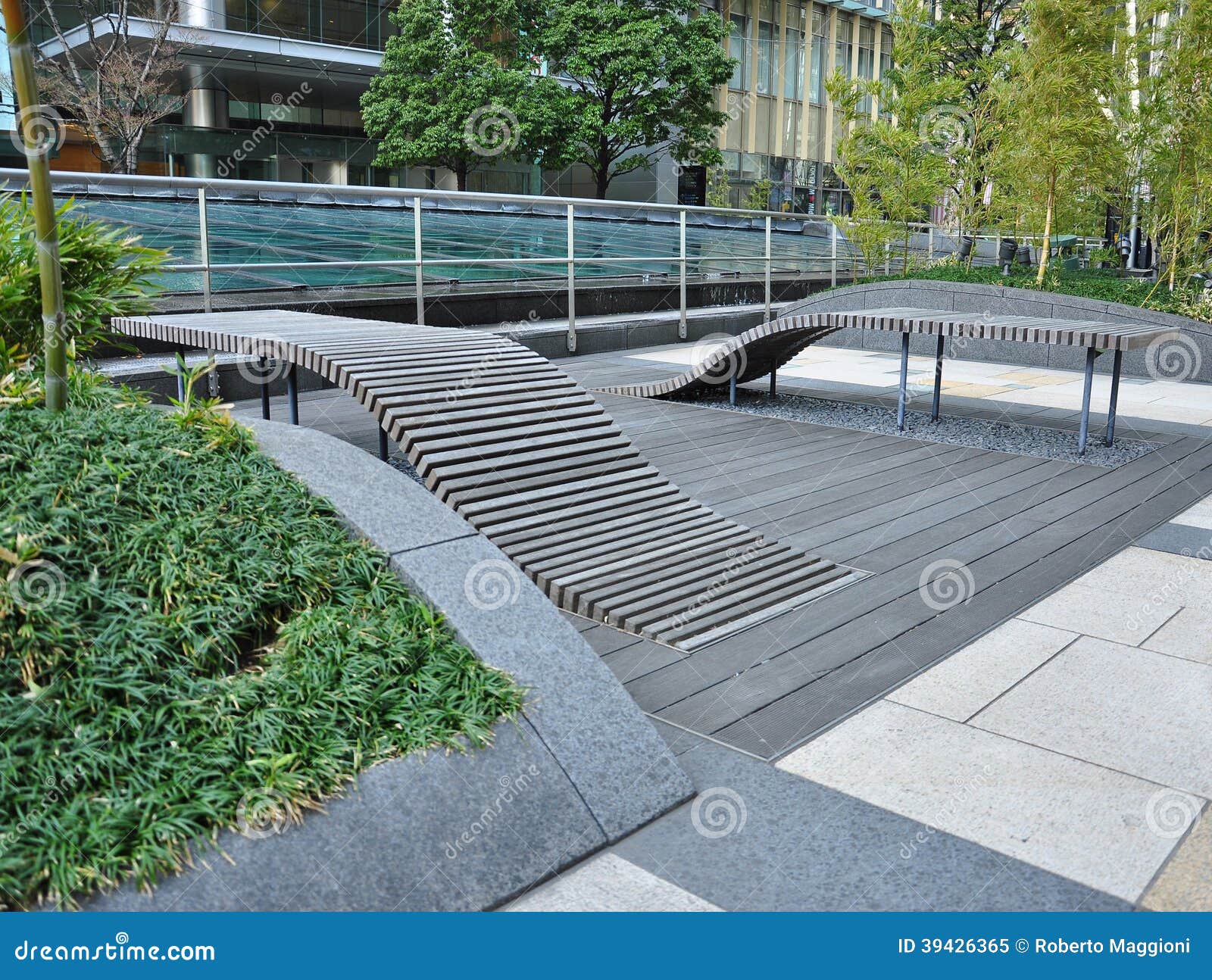 Public Urban Space Design In Central Tokyo, Japan Stock Photo - Image 