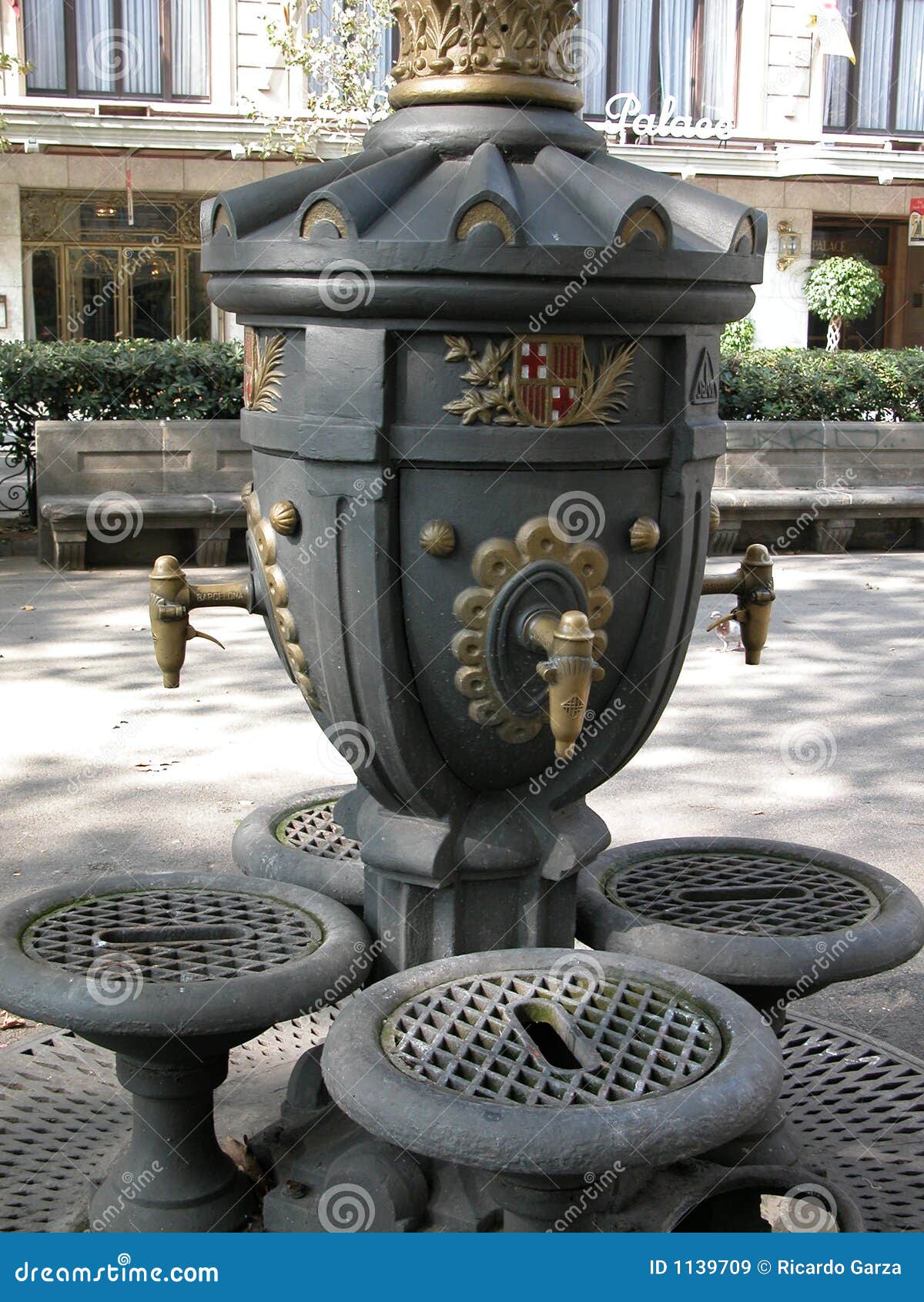 Public Water Fountain Barcelona Stock Image Image of europe, drinking