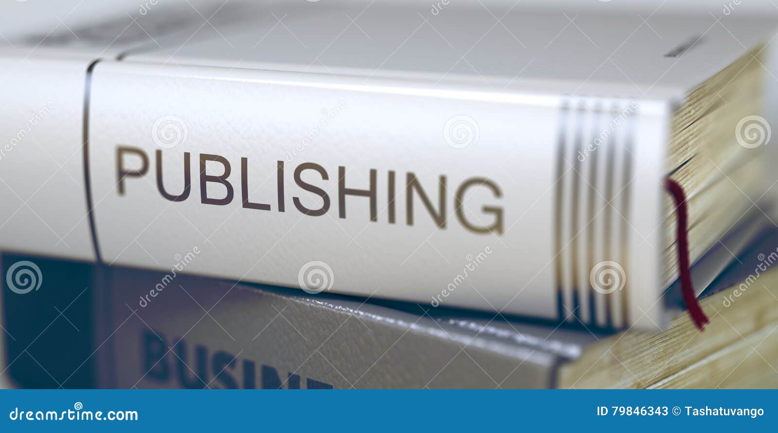 publishing - business book title. 3d.