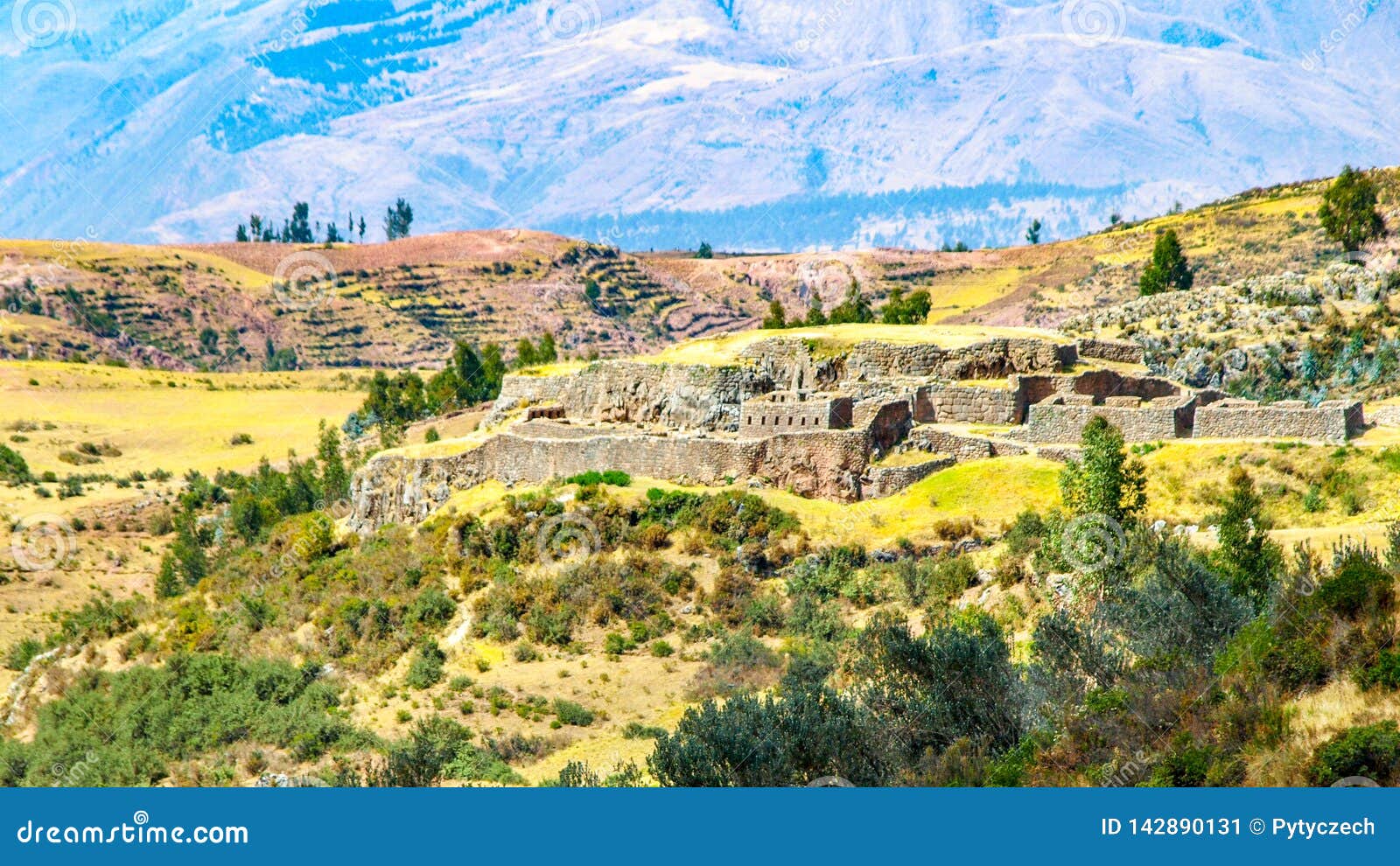 puca pucara ruins near cuzco city, peru