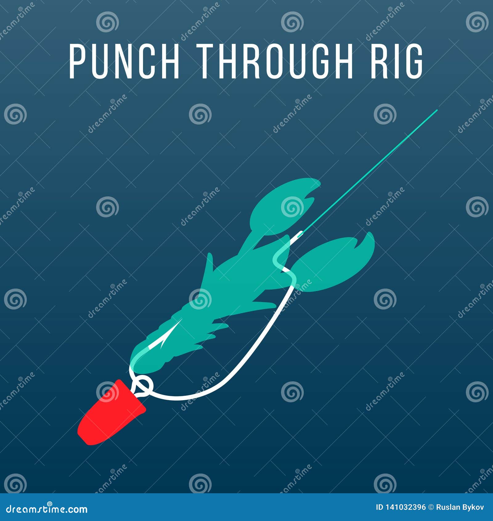 Puch through Rig on Dark Background. Stock Vector - Illustration of  instruction, hook: 141032396