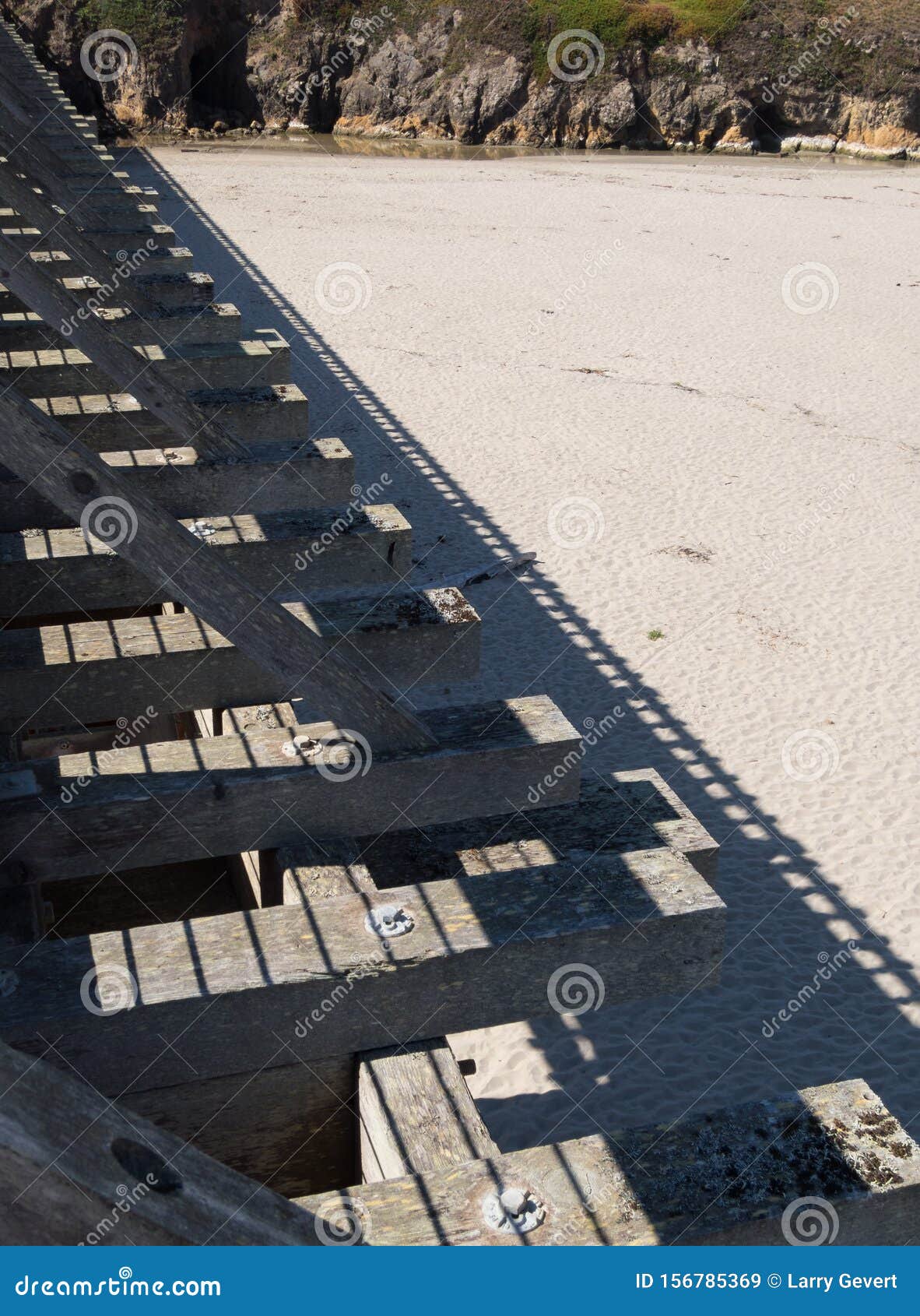 Pudding Creek Beach from the Trestle Stock Image Image of