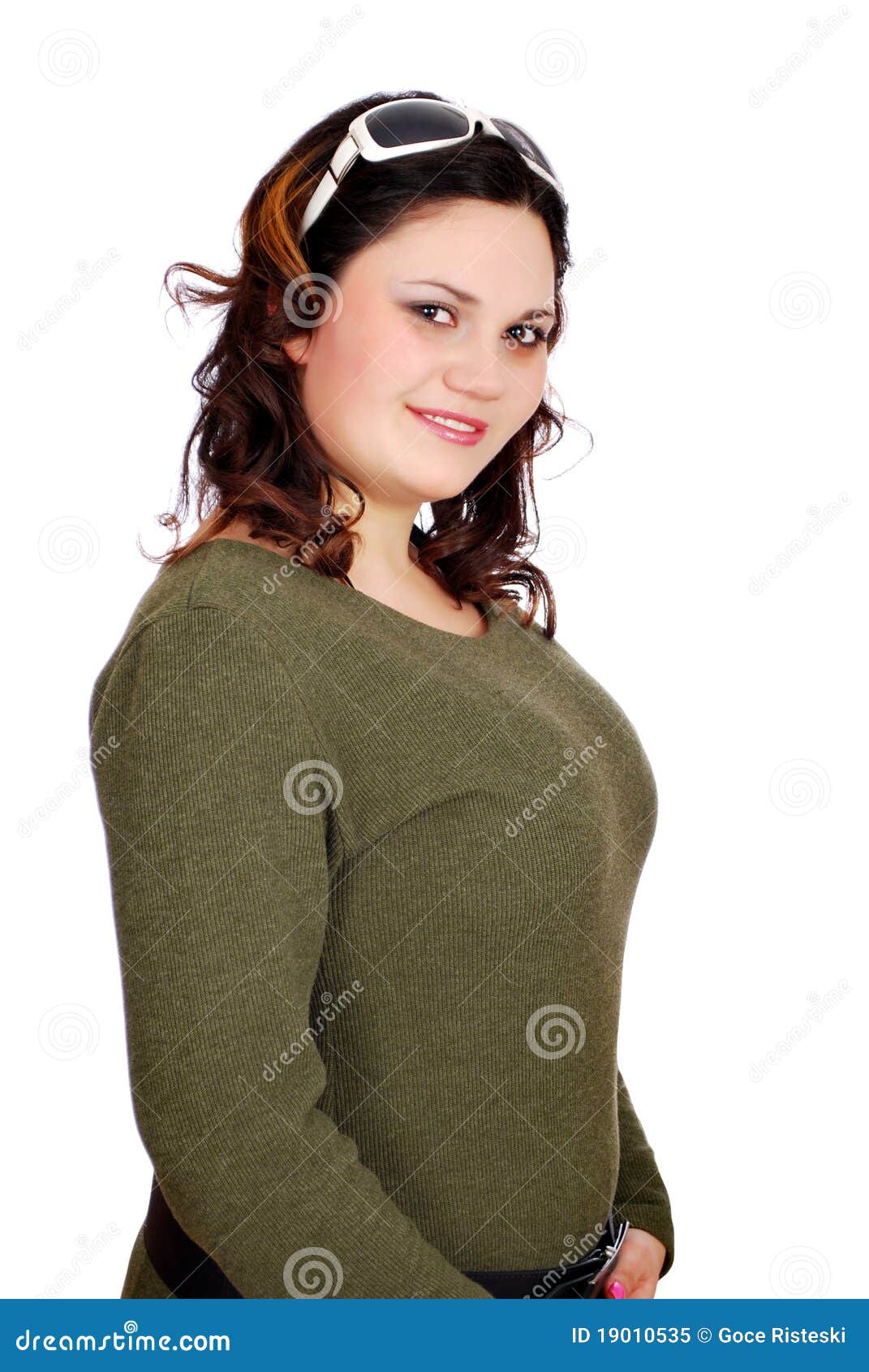 Pudgy Girl with Sunglasses on Head Stock Image Image of girl, female