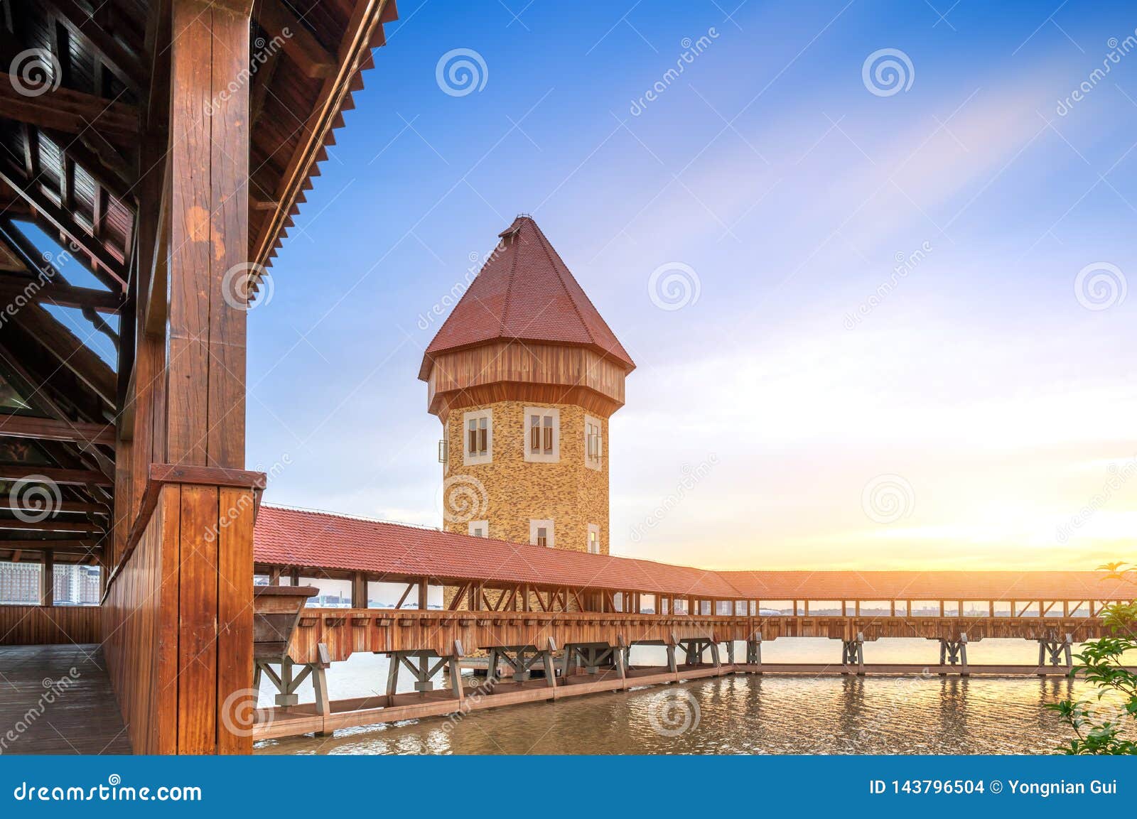 nordic style covered bridge