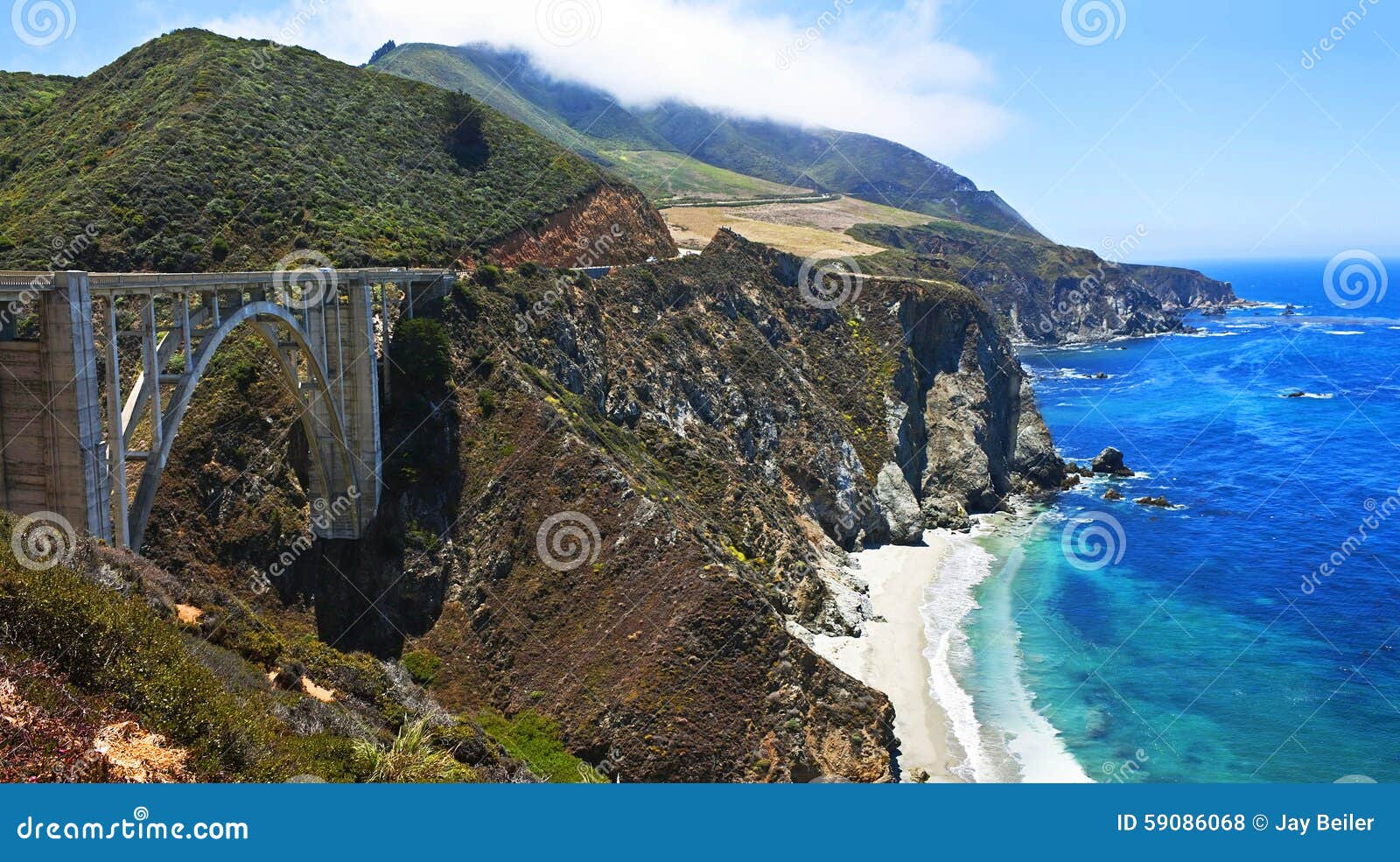 Puente De Bixby, Big Sur, California Foto de archivo Imagen de