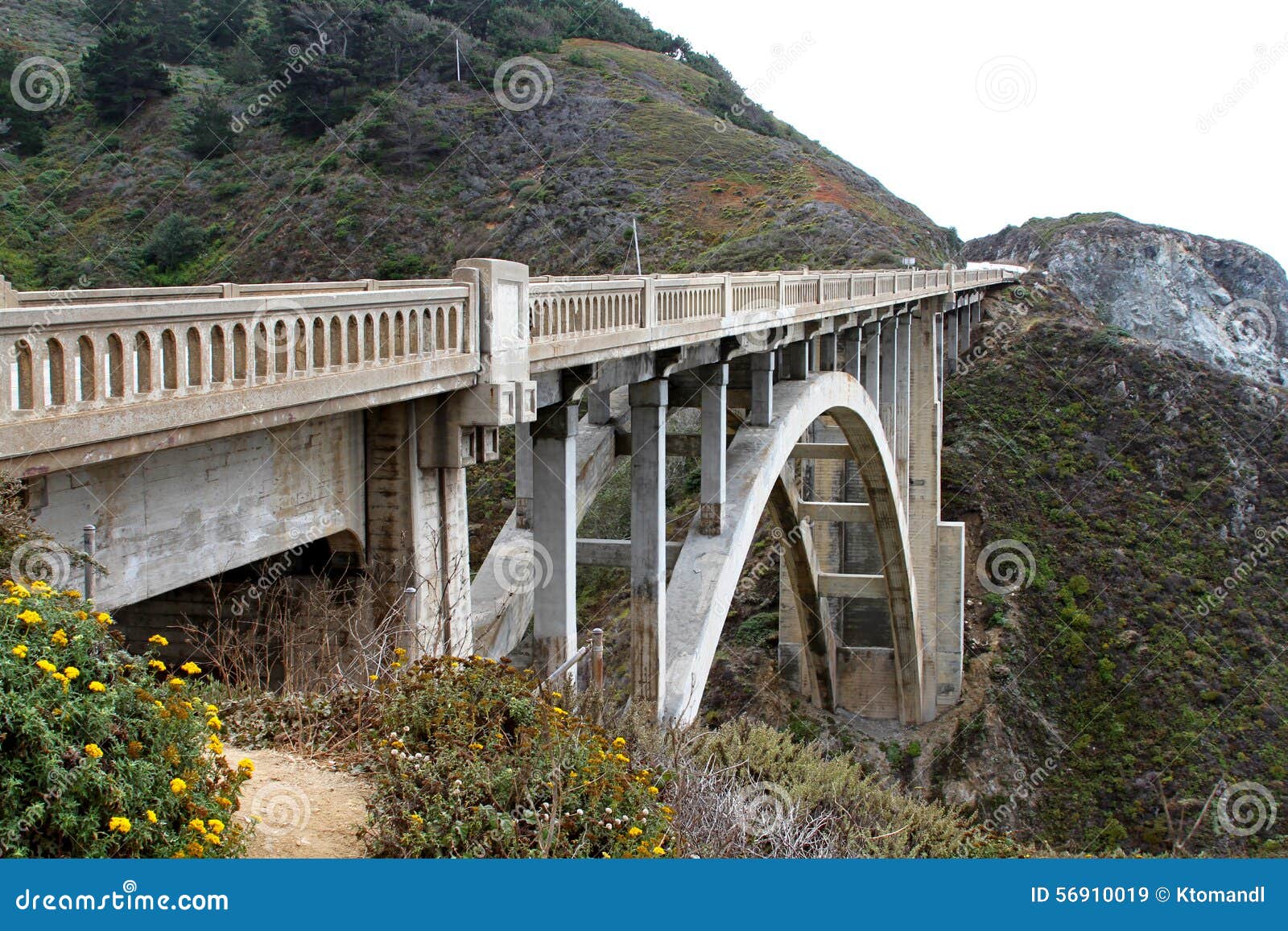 Puente De Bixby Sur Grande California Imagen de archivo Imagen de