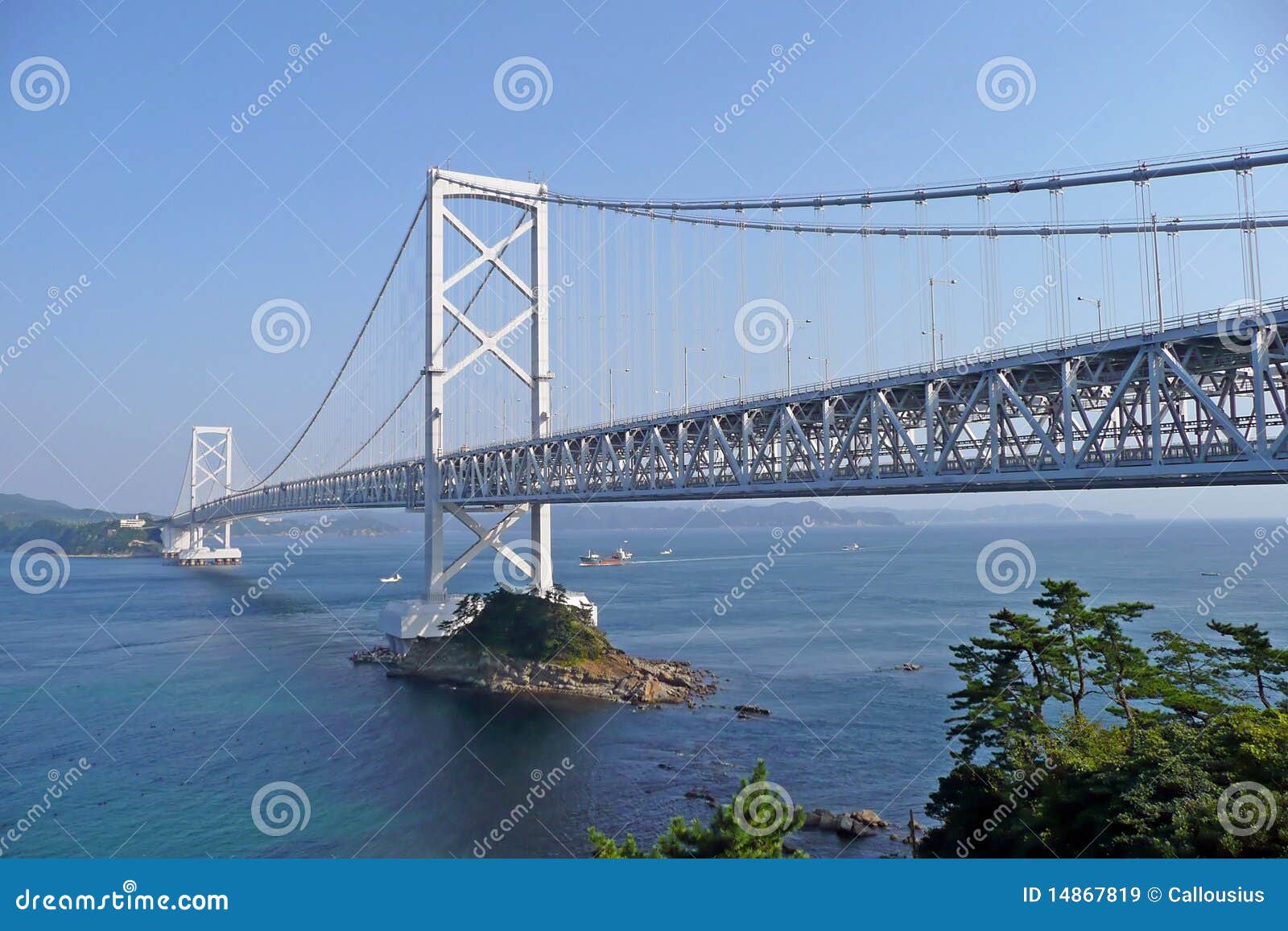 Puente de Shikoku imagen de archivo. Imagen de cable 14867819