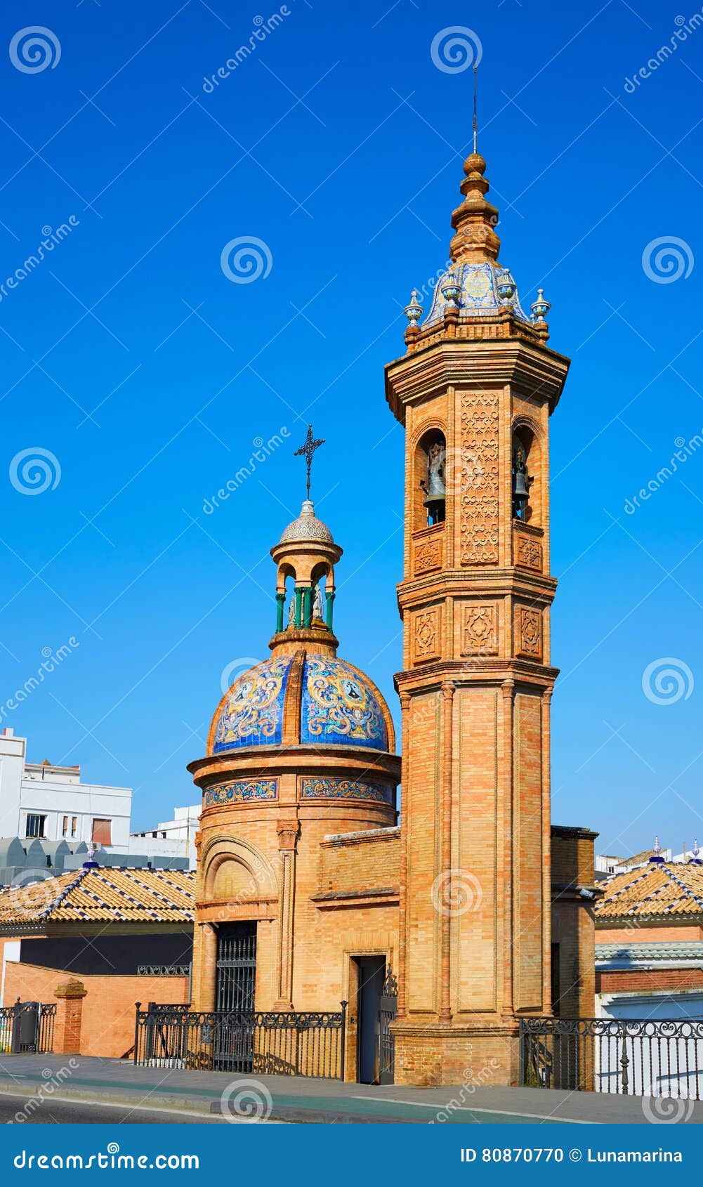 puente isabel ii bridge in triana seville spain