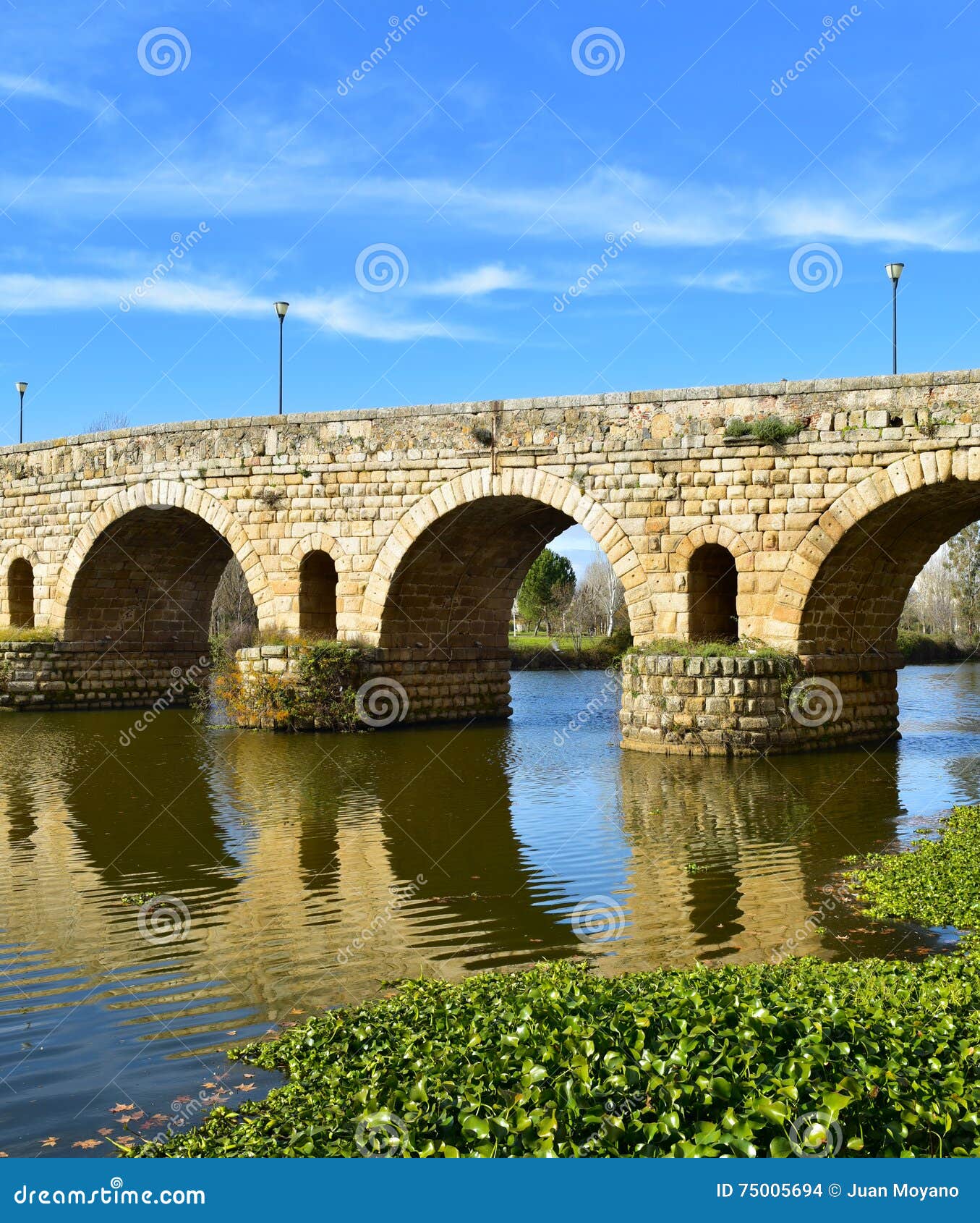 puente romano bridge in merida, spain