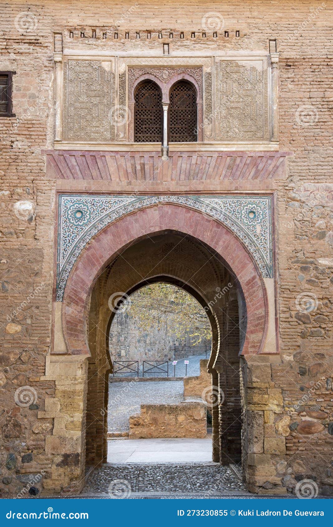 puerta del vino in the alhambra in granada, spain