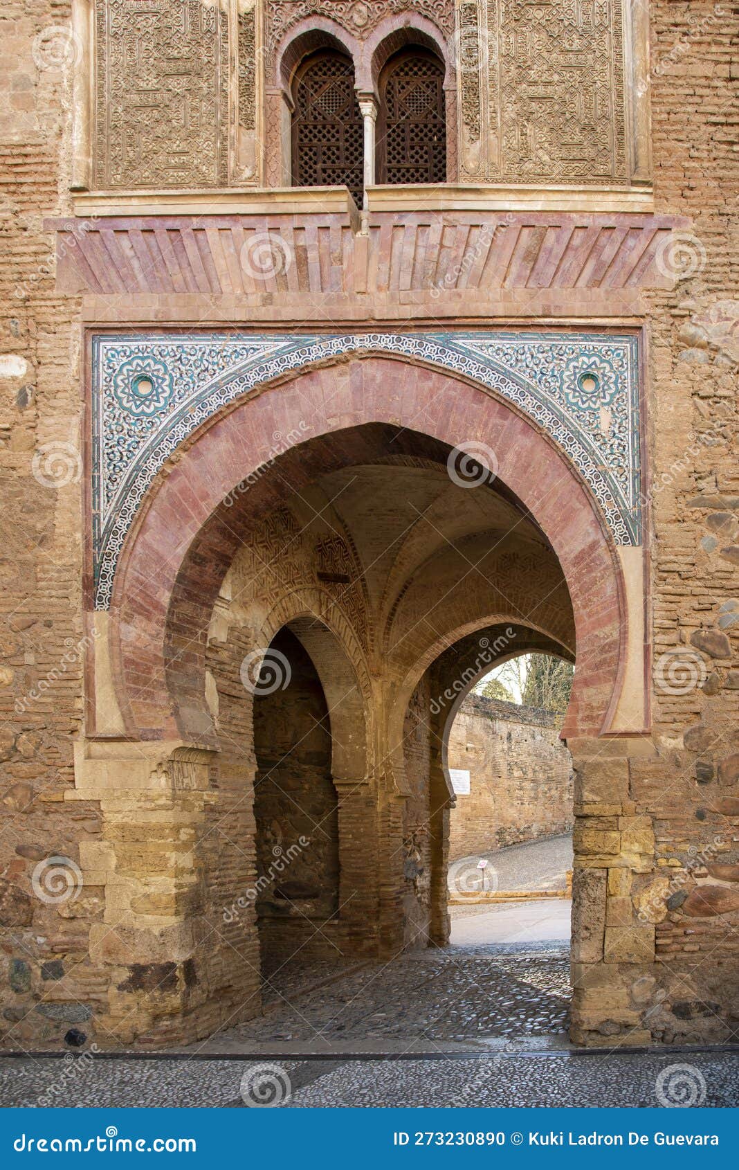 puerta del vino in the alhambra in granada, spain