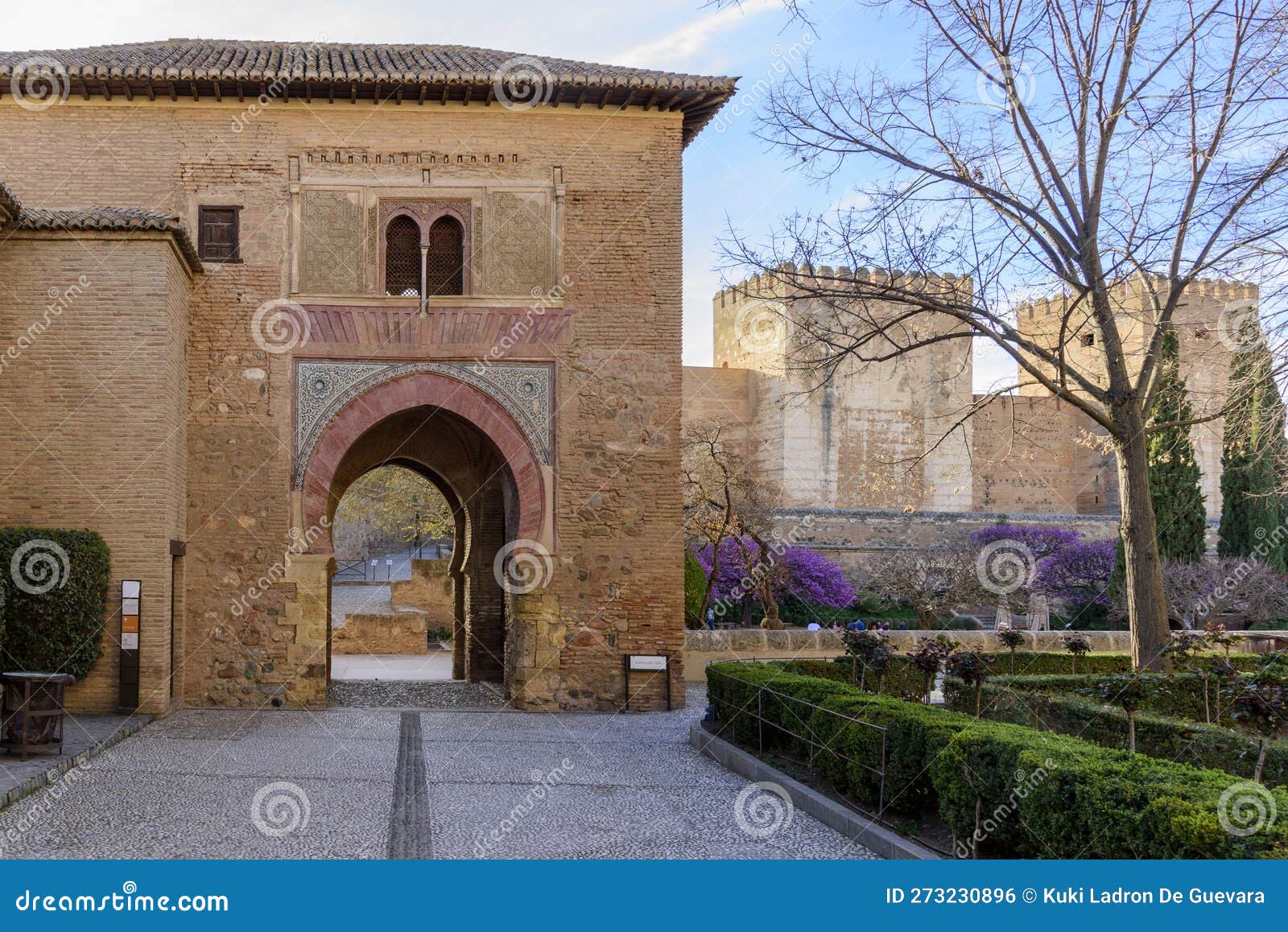 puerta del vino in the alhambra in granada, spain