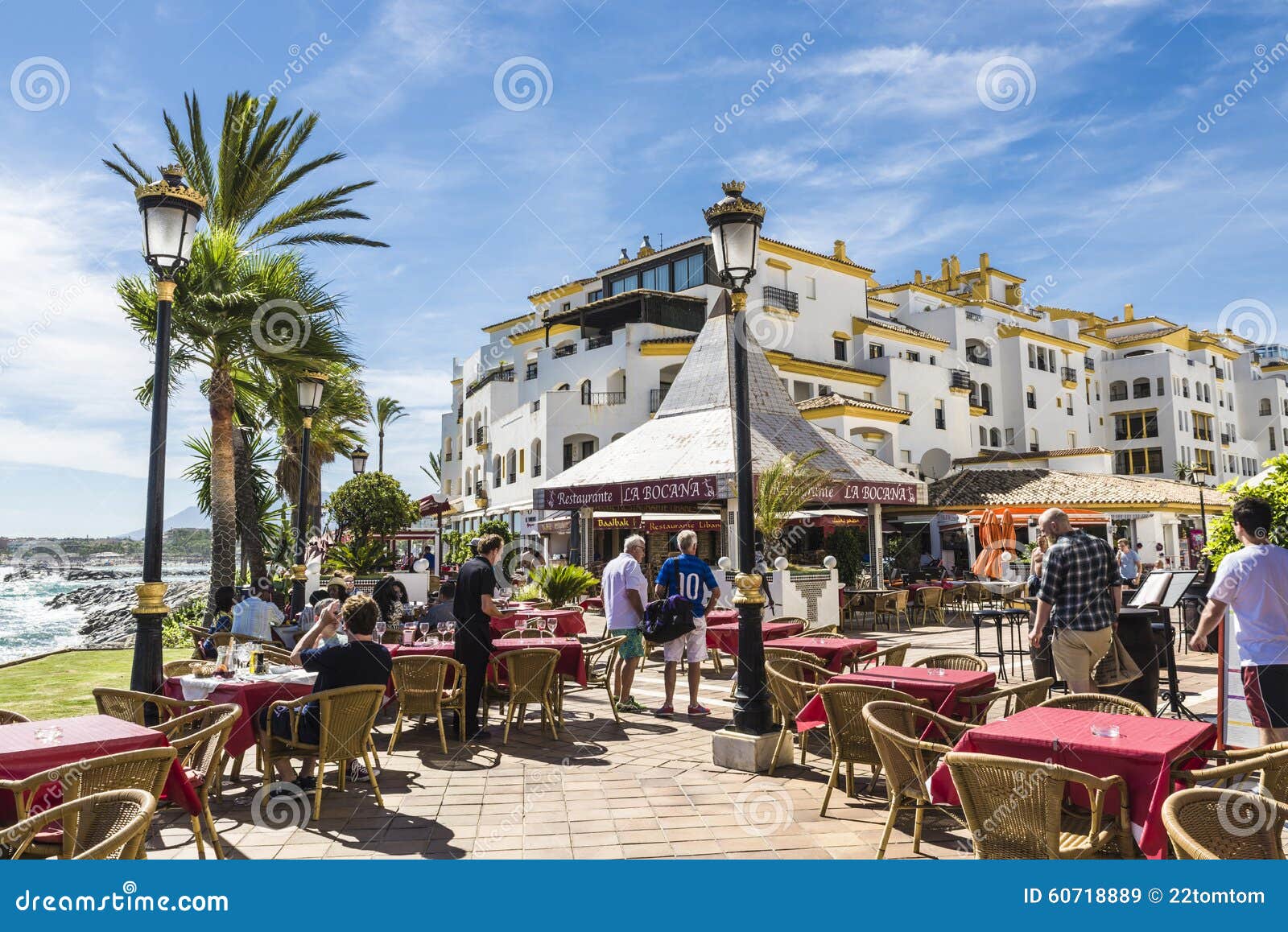 Da Paulo restaurant Bar at Puerto Banus Marbella Spain Stock Photo - Alamy