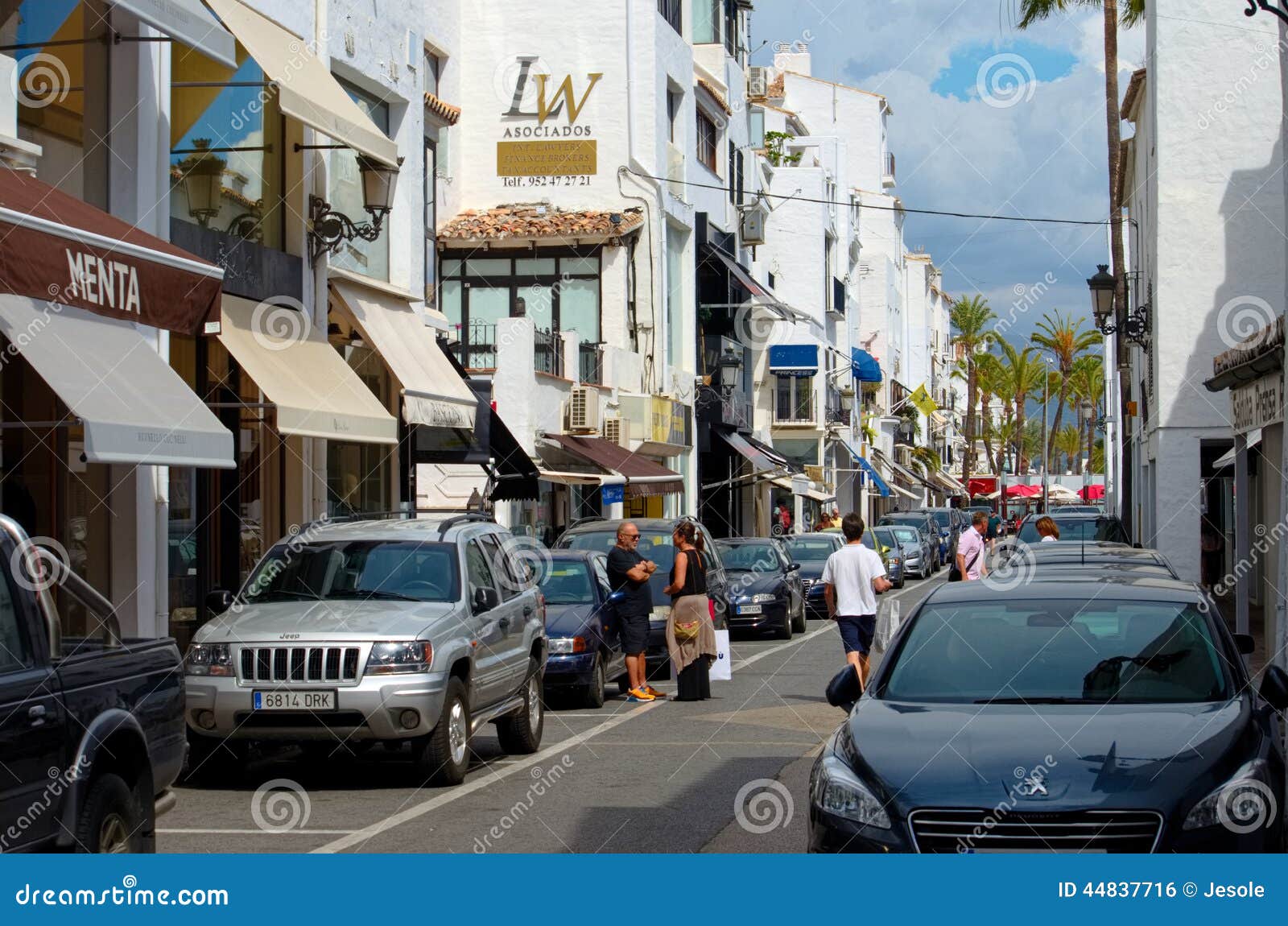 Puerto Banus with Shops & Restaurants Editorial Photo - Image of downtown,  road: 44837716