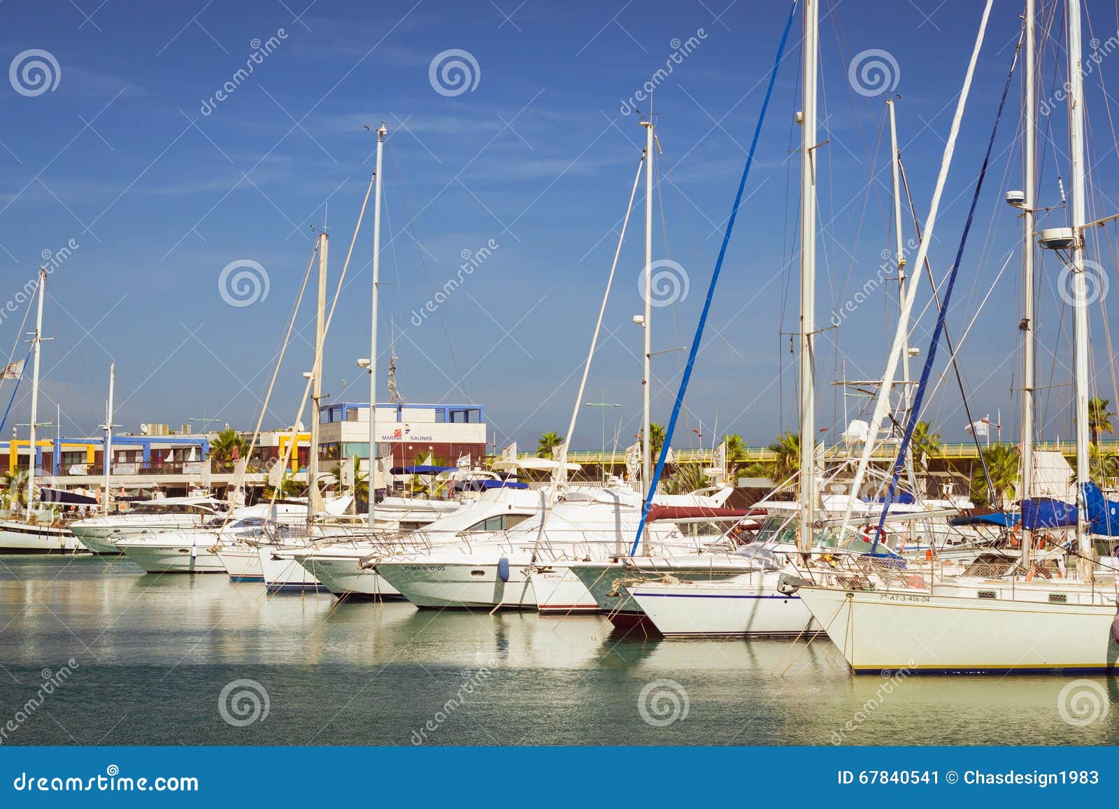 puerto deportivo marina salinas. yachts and boats in marina of t