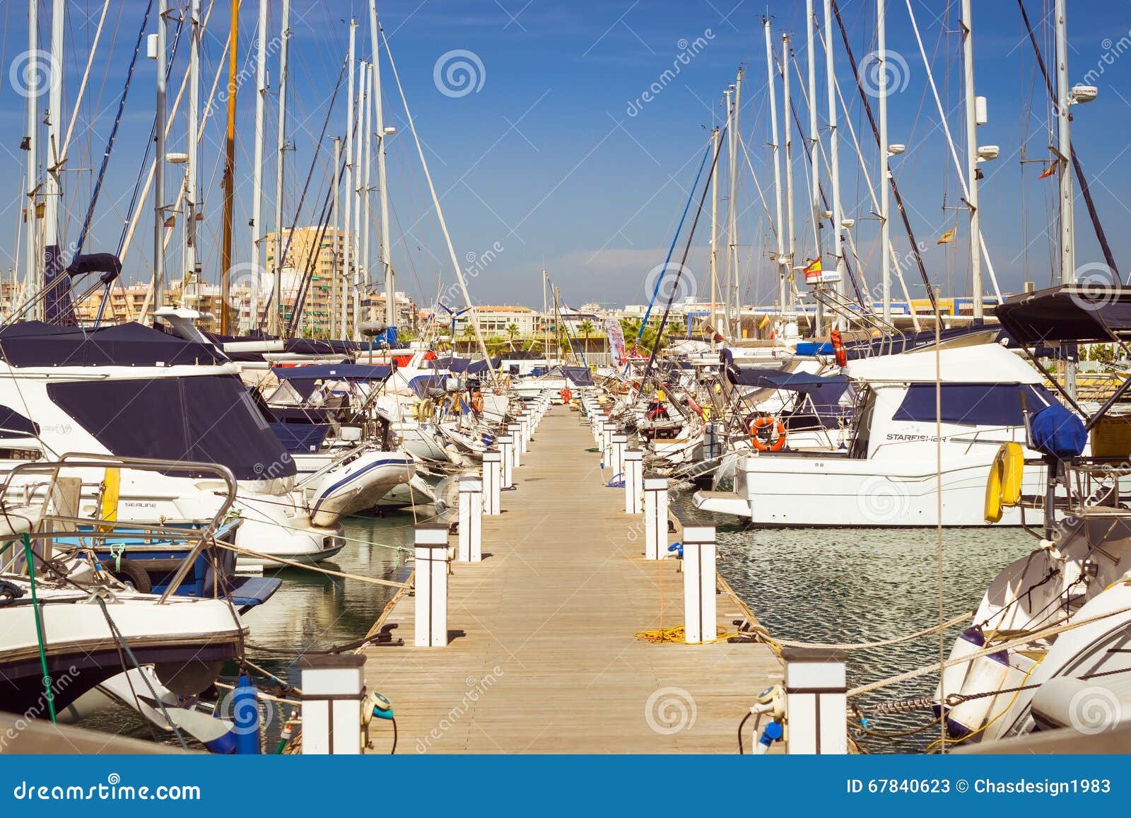 puerto deportivo marina salinas. yachts and boats in marina of t