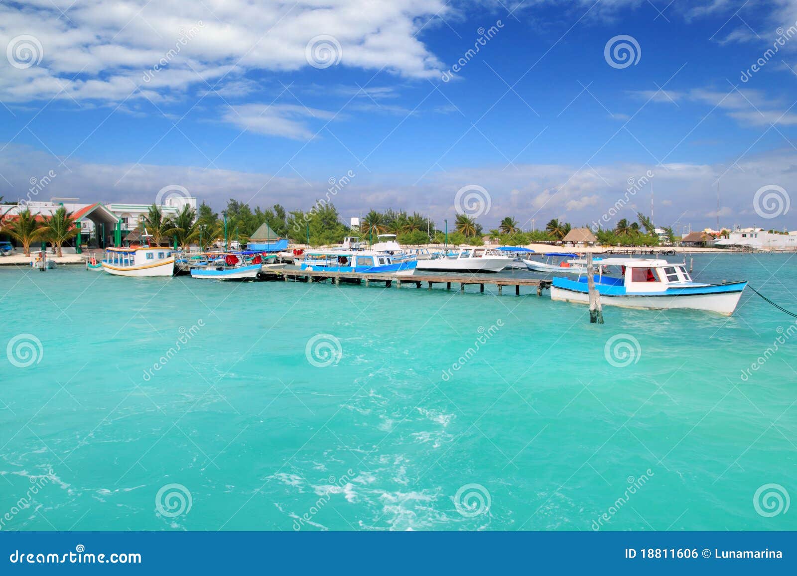 puerto juarez cancun quintana roo tropical boats