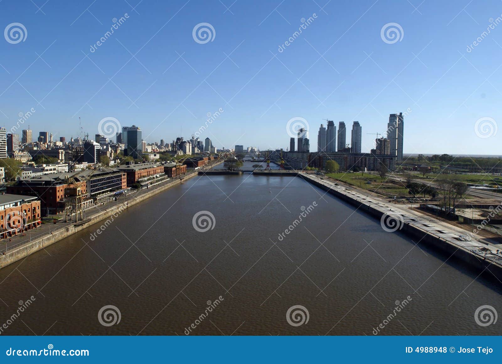 puerto madero from the air