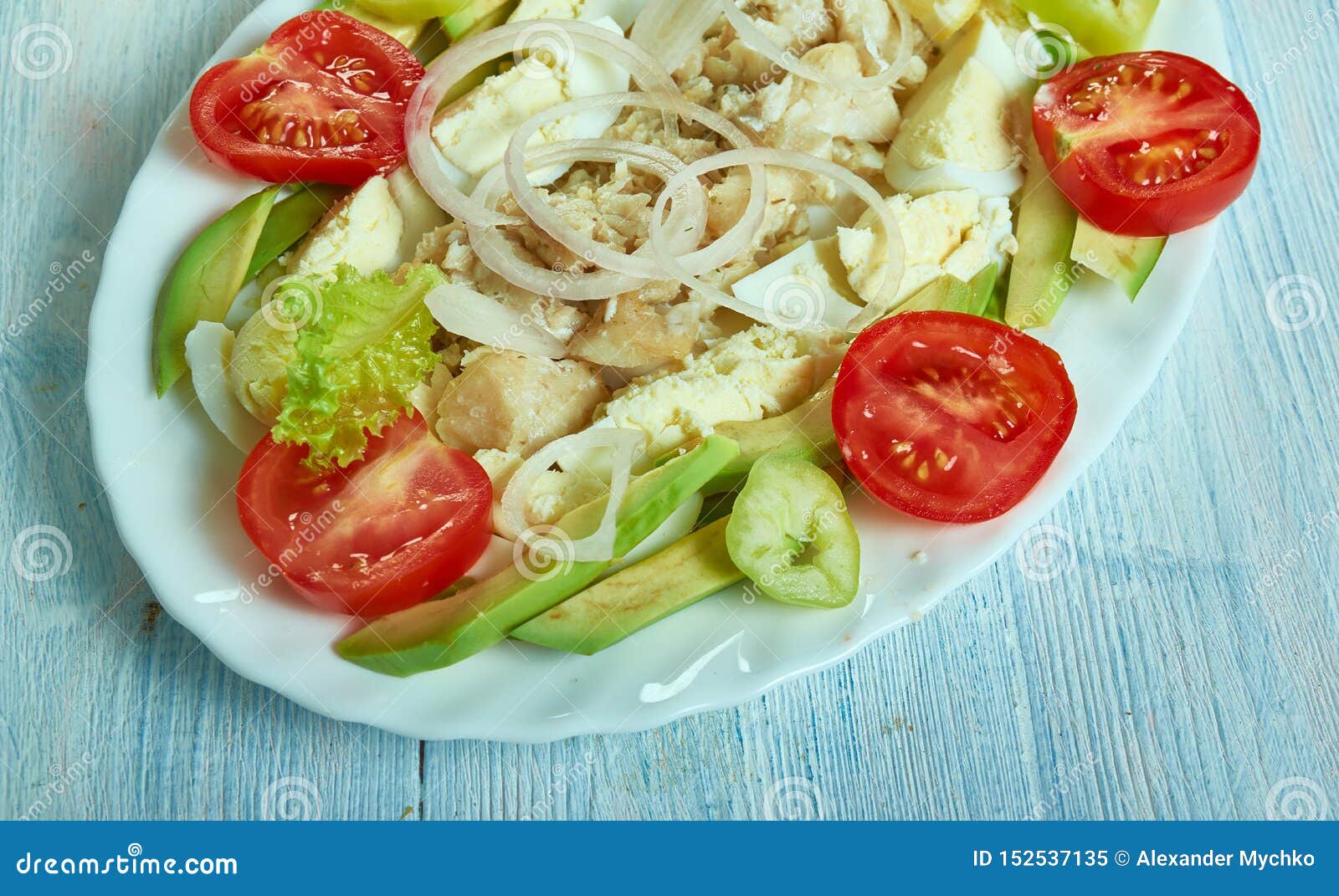 Puerto Rican Cod Fish Salad Stock Image - Image of ensalada, dish