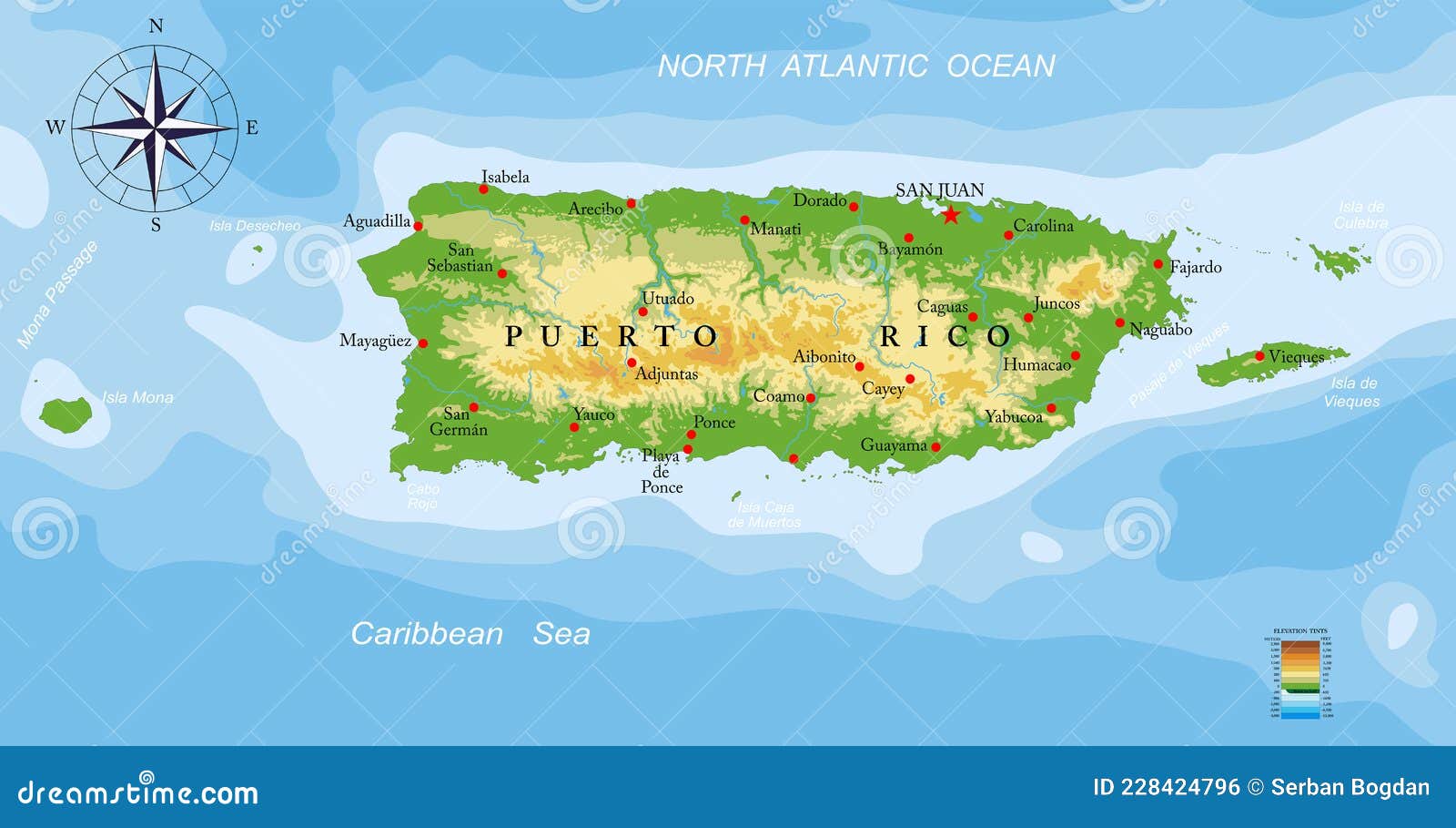 Puerto rico map