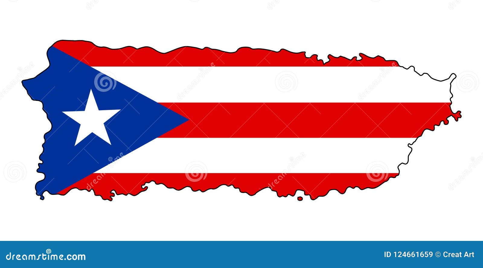 Puerto Rico Map Of Puerto Rico Vector Illustration Stock Vector Illustration Of Government White