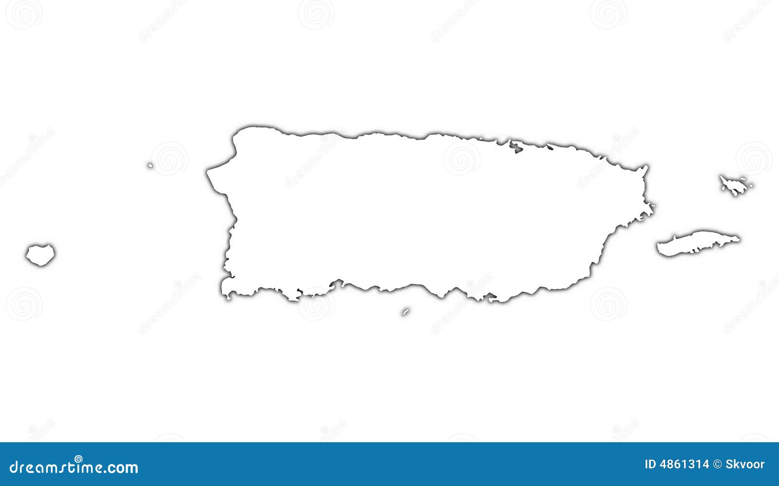 Puerto Rico Outline Map Stock Illustration Illustration Of Borders