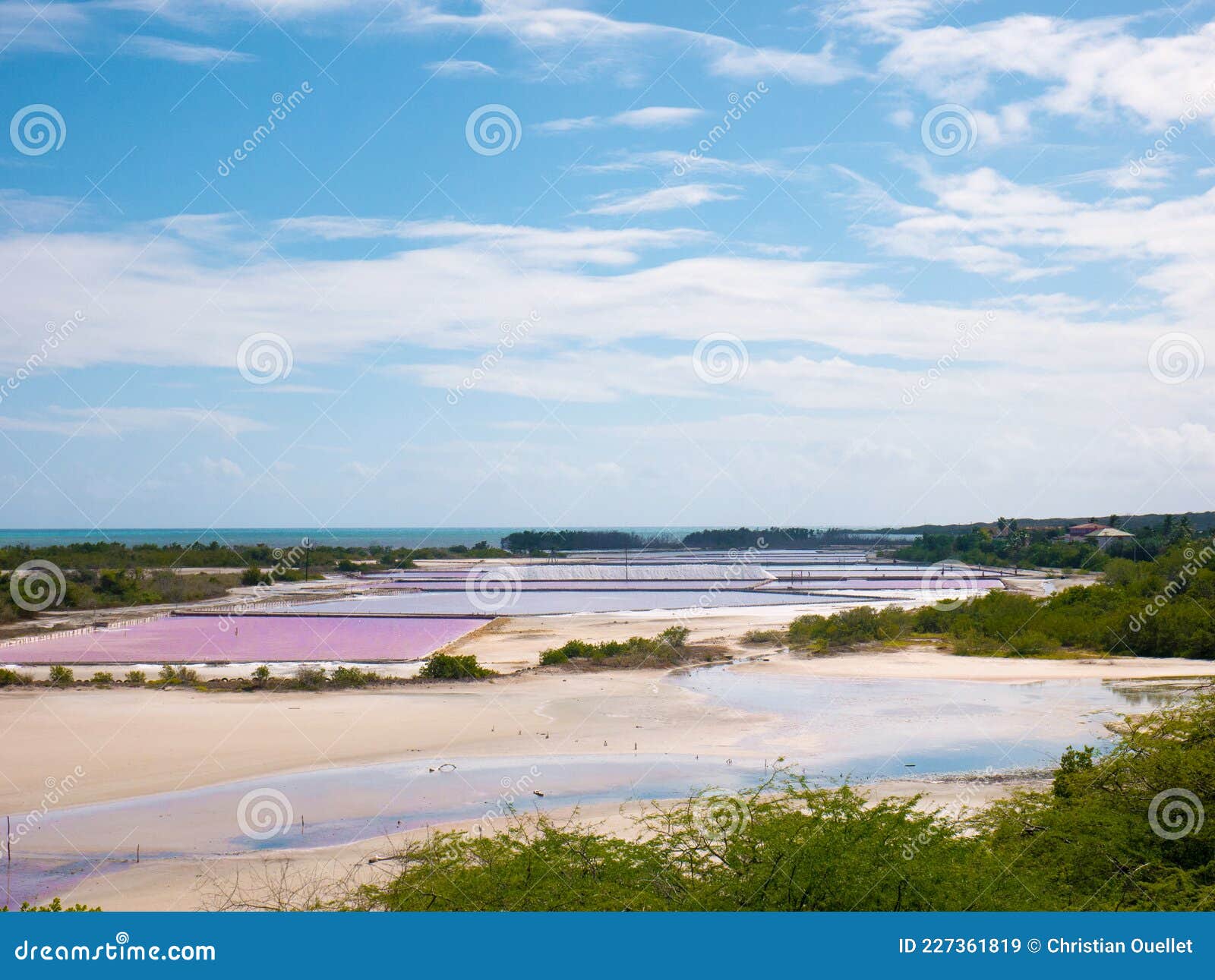 in puerto rico`s southwest corner, cabo rojo, tons of salt are extracted from seawater annually