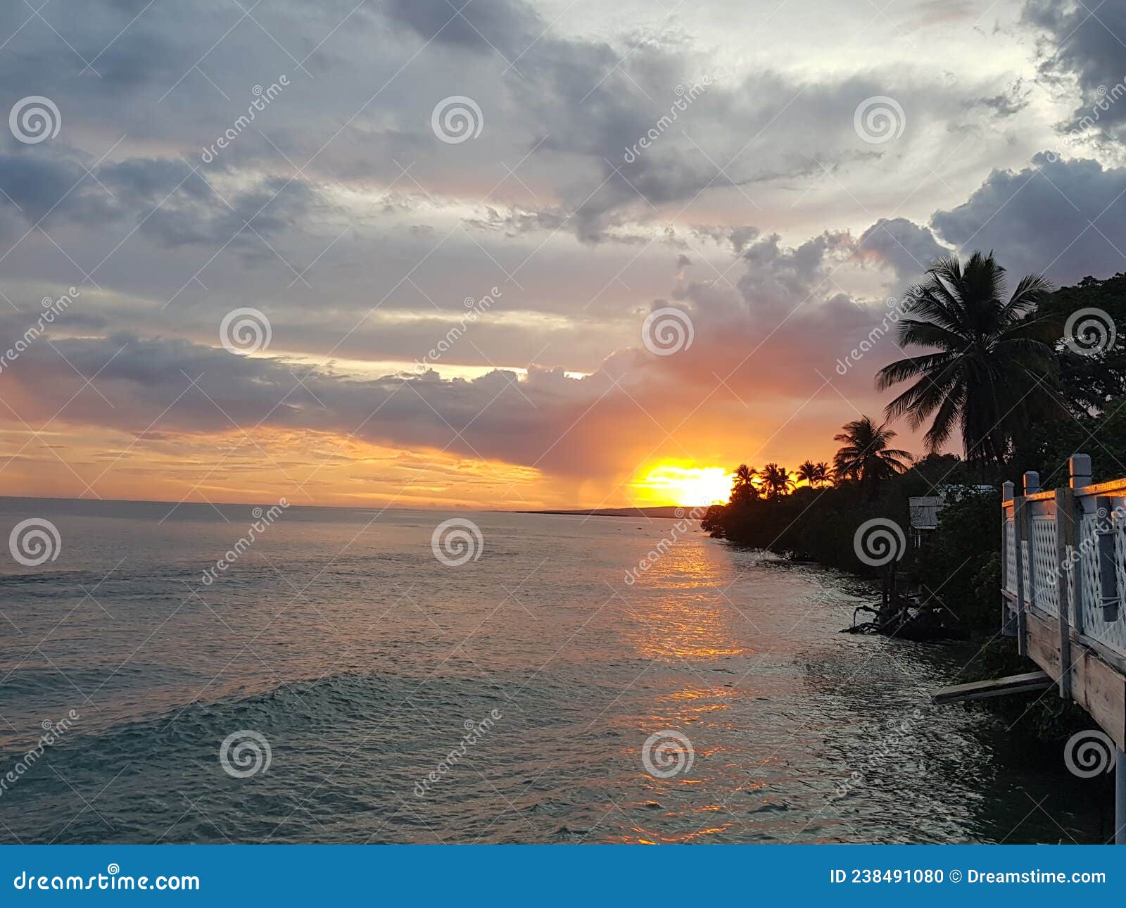 Puesta De Sol En Ponce Puerto Rico Foto de archivo - Imagen de sunset