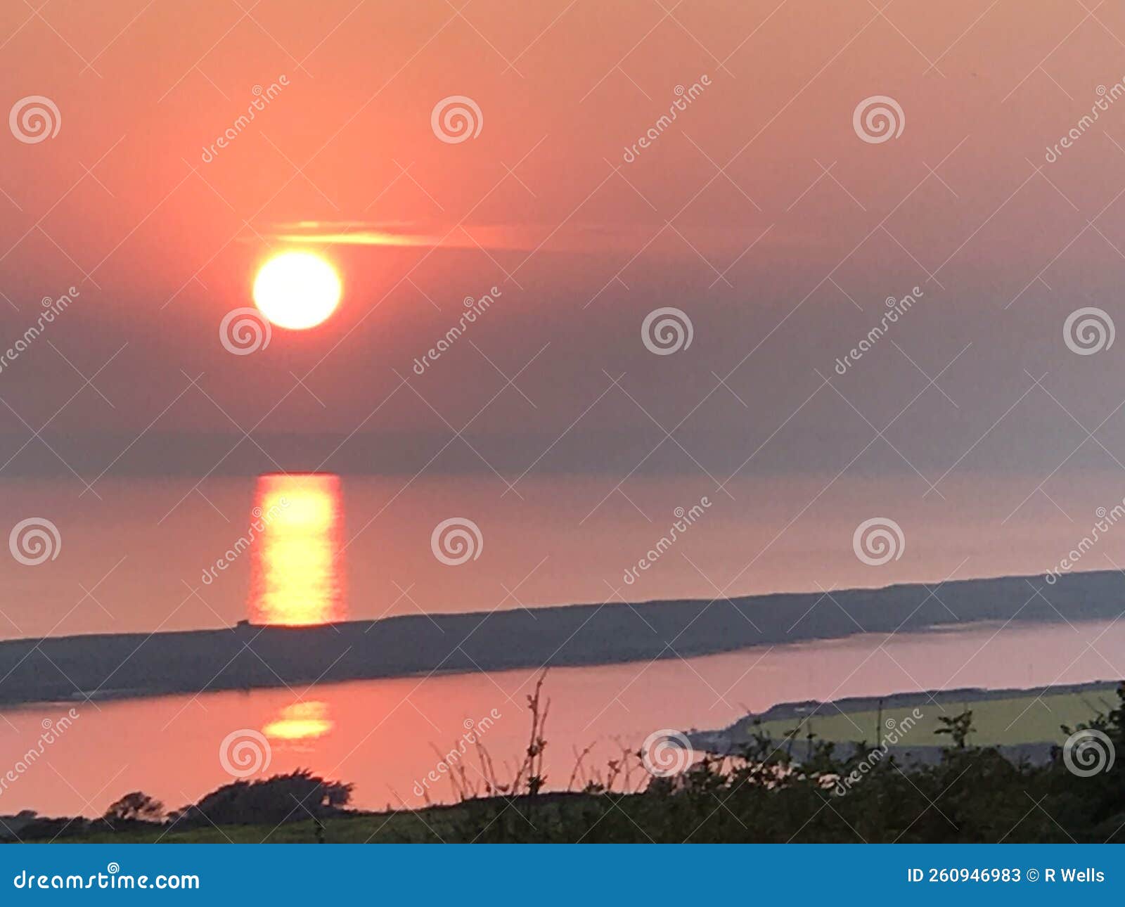 Puestas De Sol En Inglés En Devon Imagen de archivo - Imagen de costa