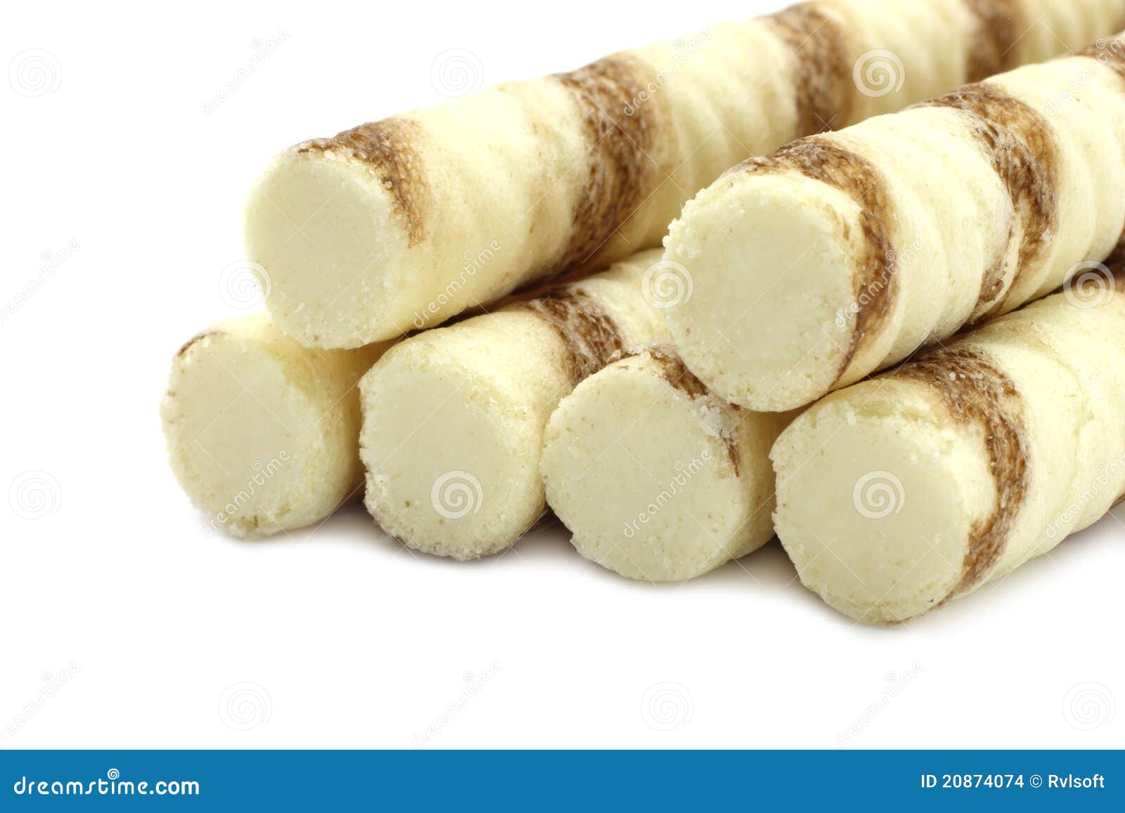 Puff cookies close-up on a white background