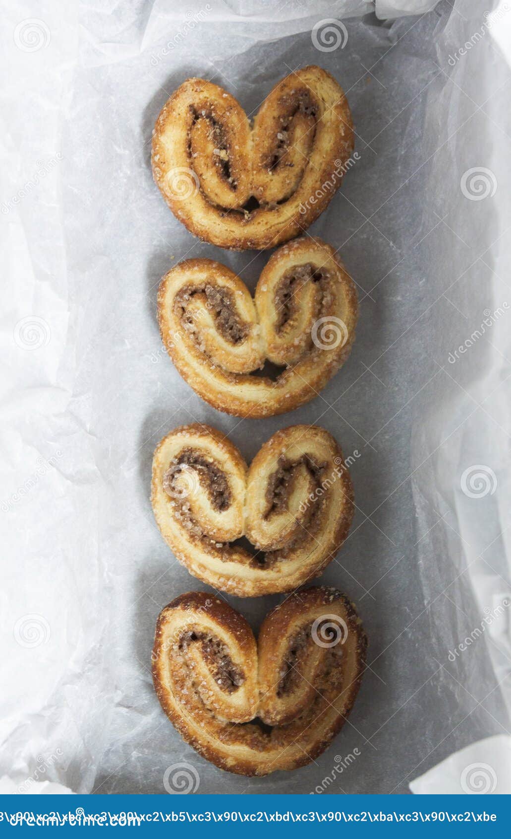 Puff Pastry with Cinnamon and Sugar Stock Image Image of palmier