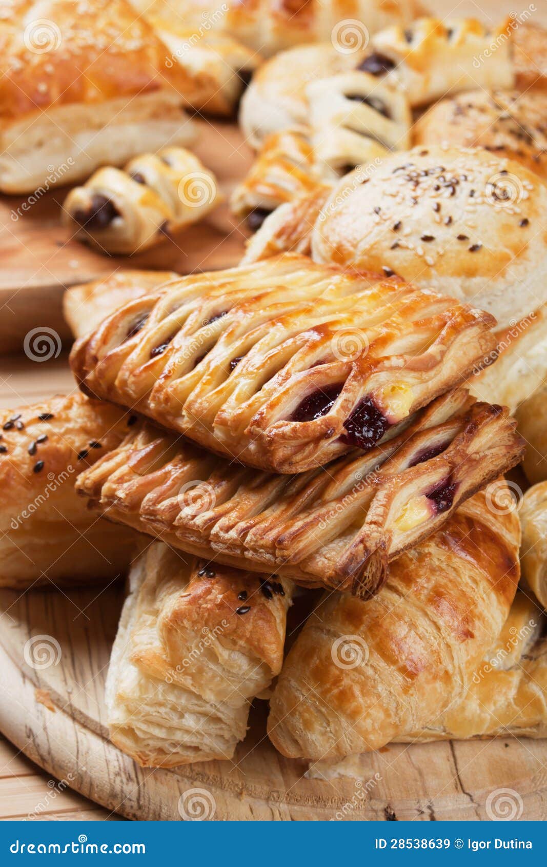 Puff Pastry with Jam Filling Stock Image Image of baked, danish 28538639