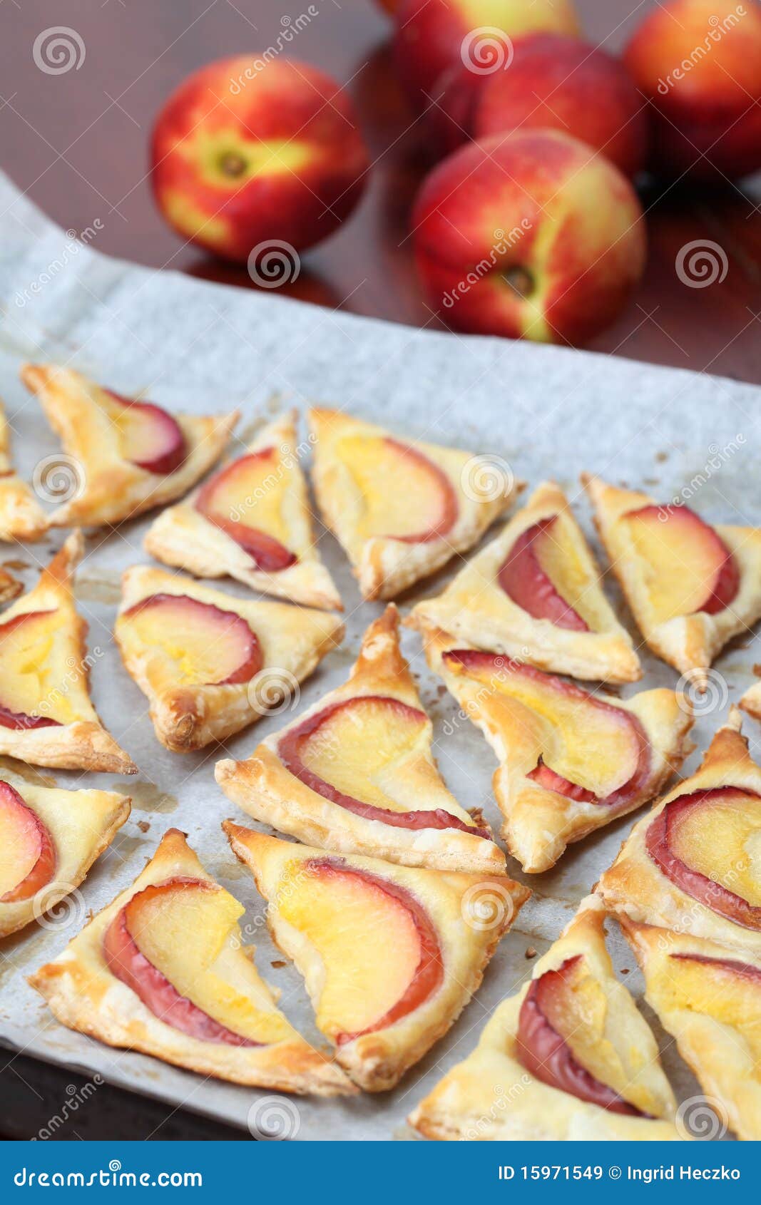 Puff Pastry with Nectarines Stock Image Image of crispy, puff 15971549