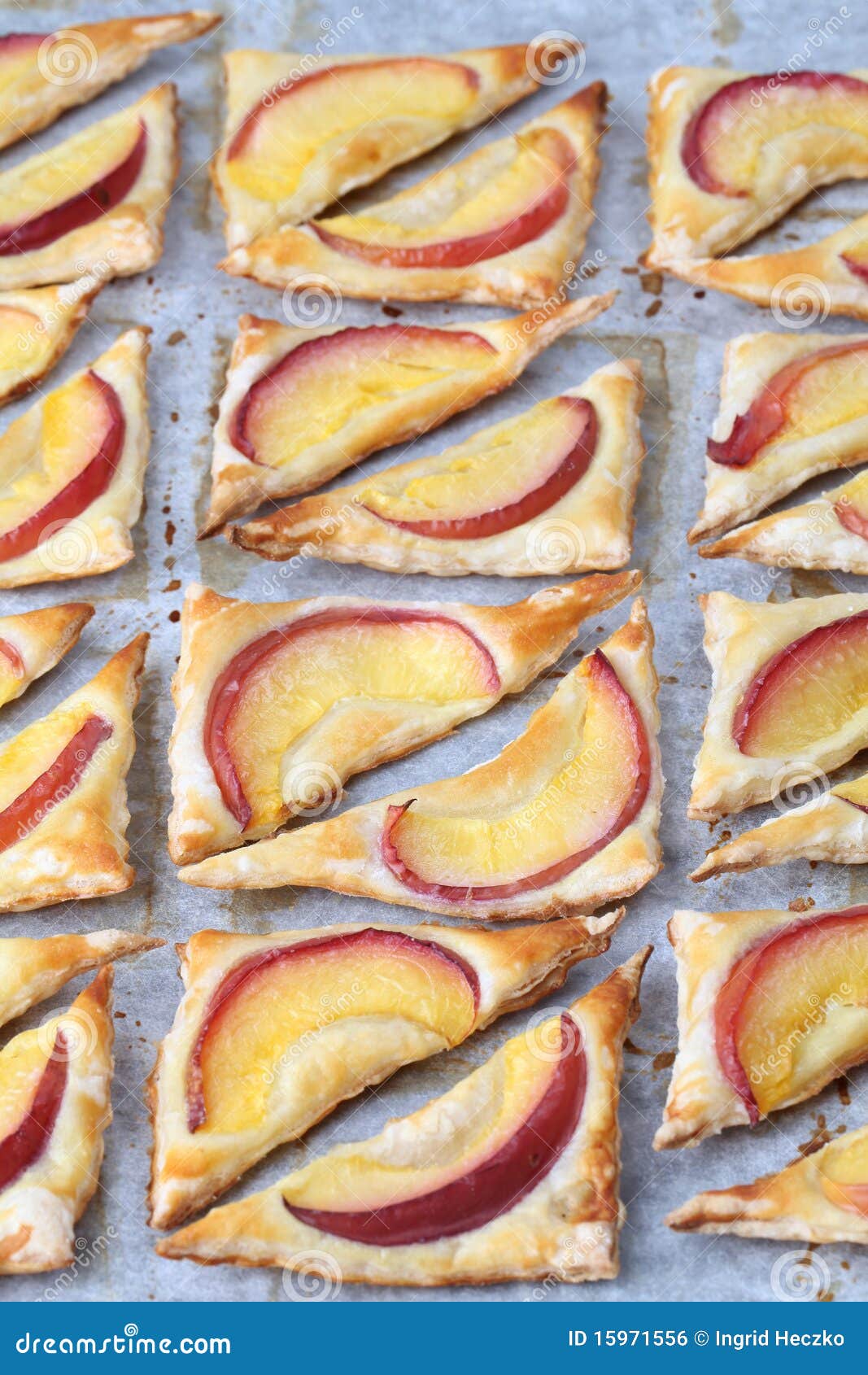 Puff Pastry with Nectarines Stock Photo Image of ingredient, peach 15971556