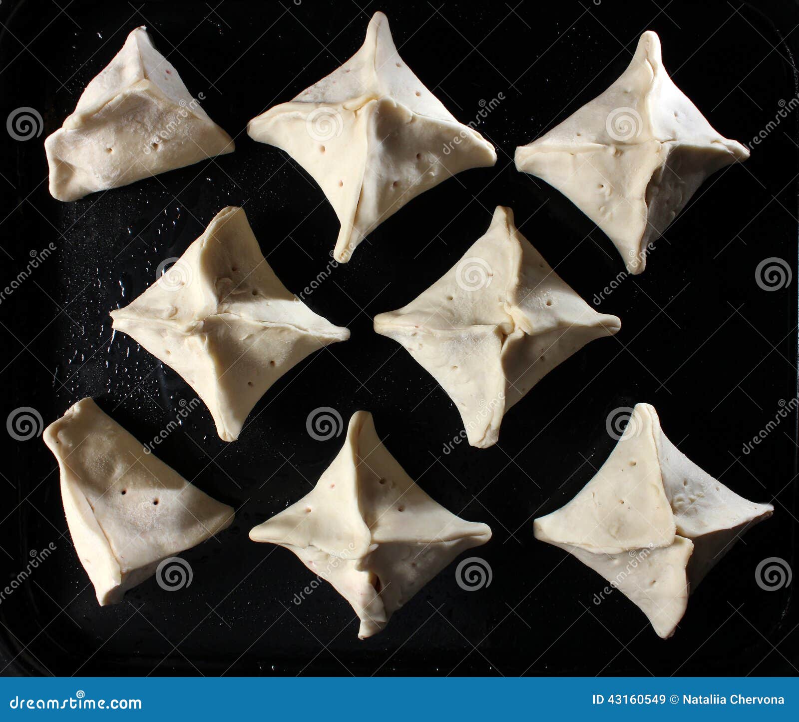 Puff pastry on oventray stock image. Image of dough 43160549