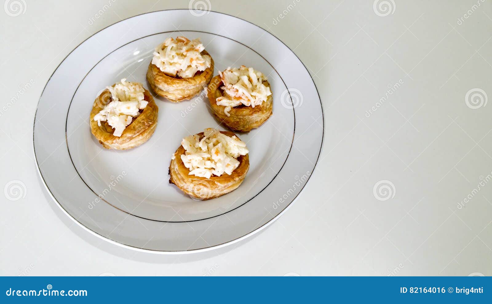 Puff Pastry Pizza and Surimi Stock Photo Image of nutrition, green 82164016