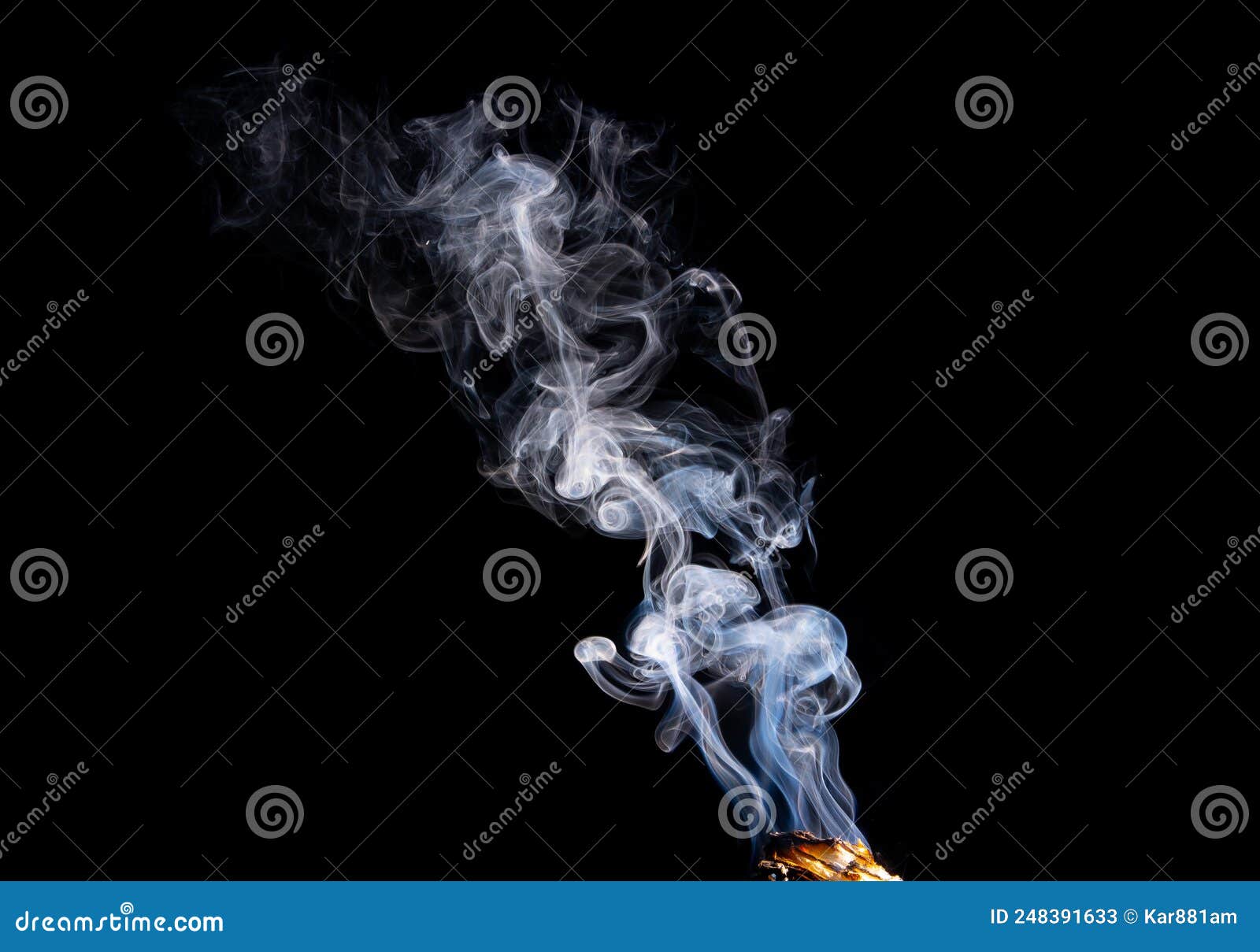 Puff of Smoke on a Black Background Stock Illustration Illustration