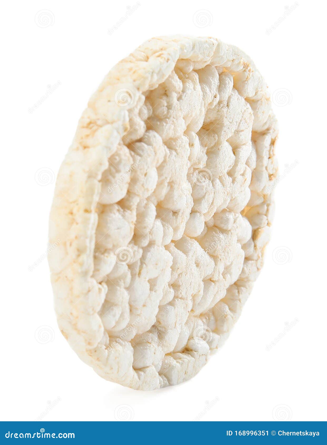Puffed Rice Cake Isolated on White. Healthy Snack Stock Image Image