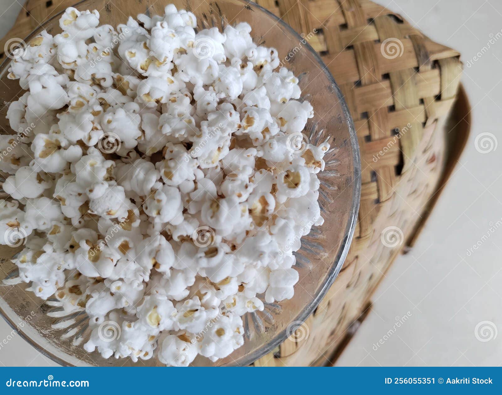 Puffed Sorghum, Jawar or Lahya in a Plate. Stock Image - Image of food