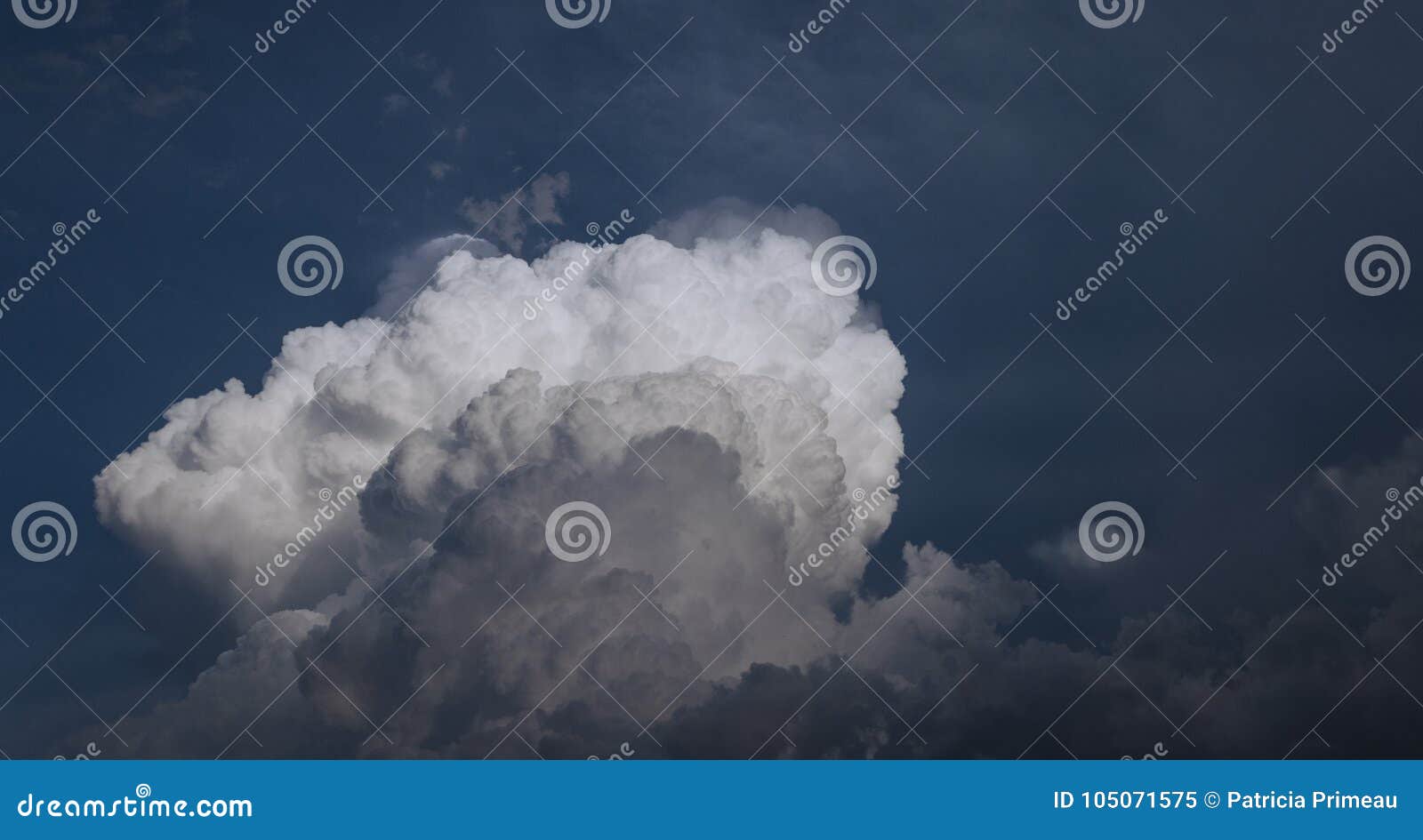 Puffy White Clouds in a Deep Blue Sky. Stock Image Image of clouds