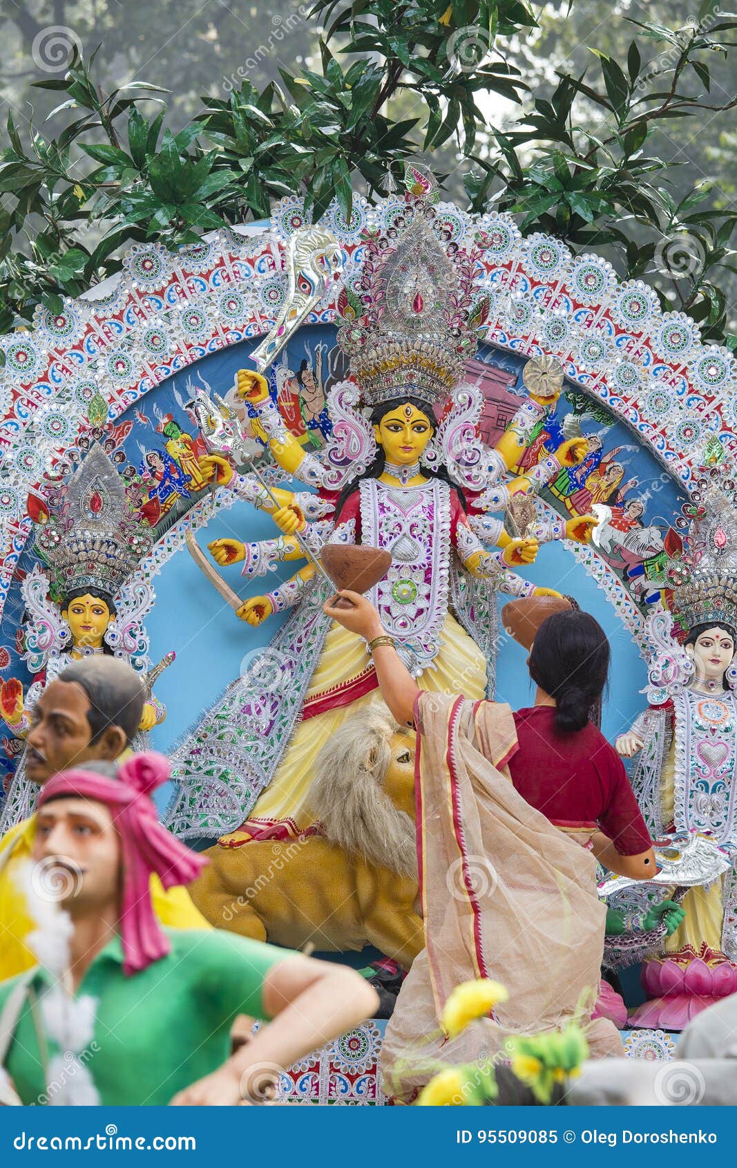  Puja  Navratri New Delhi Inde  De Durga Idol De Durga 