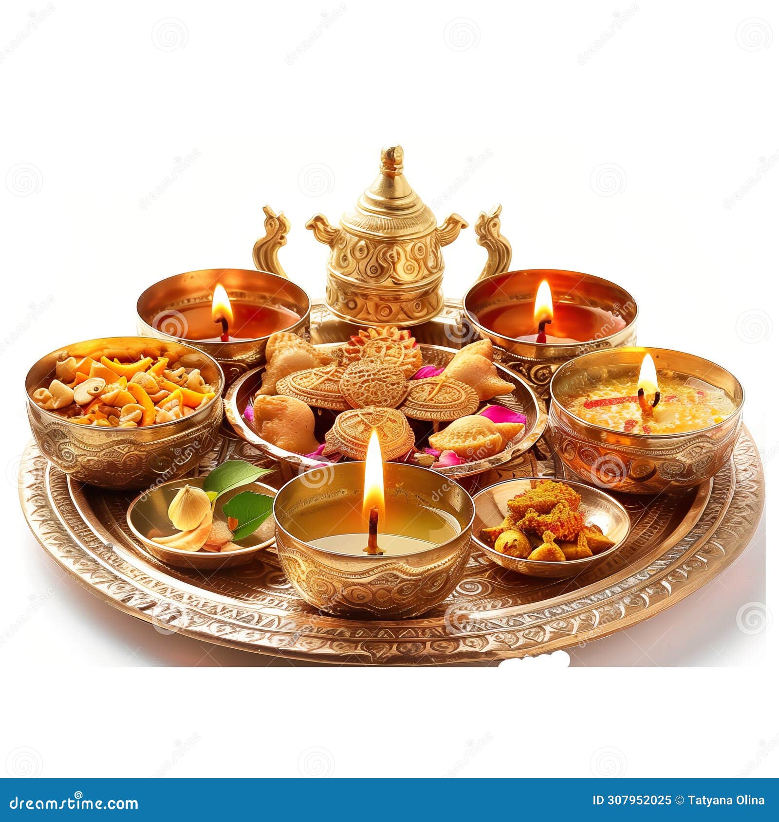 puja thali for diwali prayers and rituals