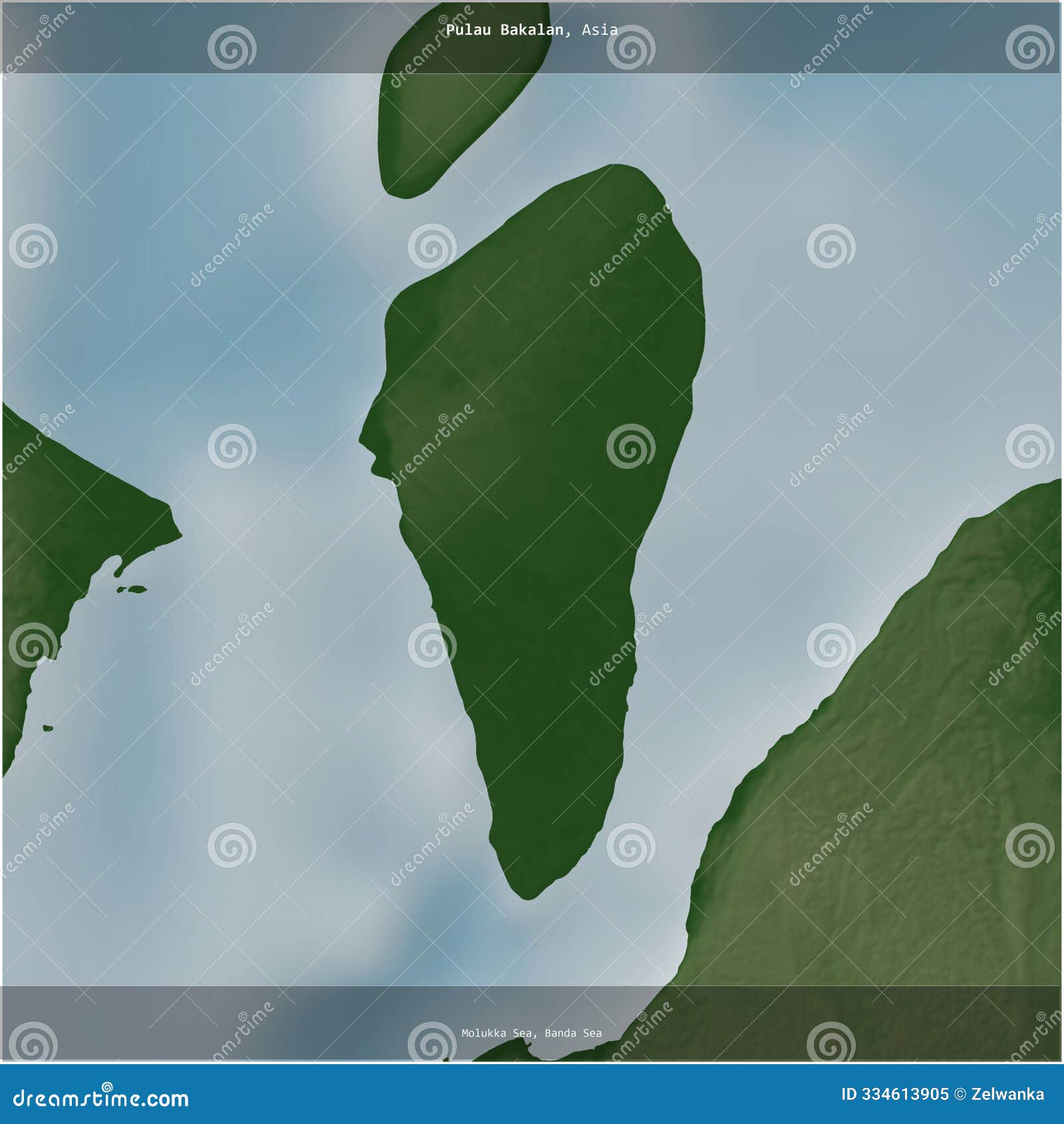 pulau bakalan, indonesia, cropped to square. physical