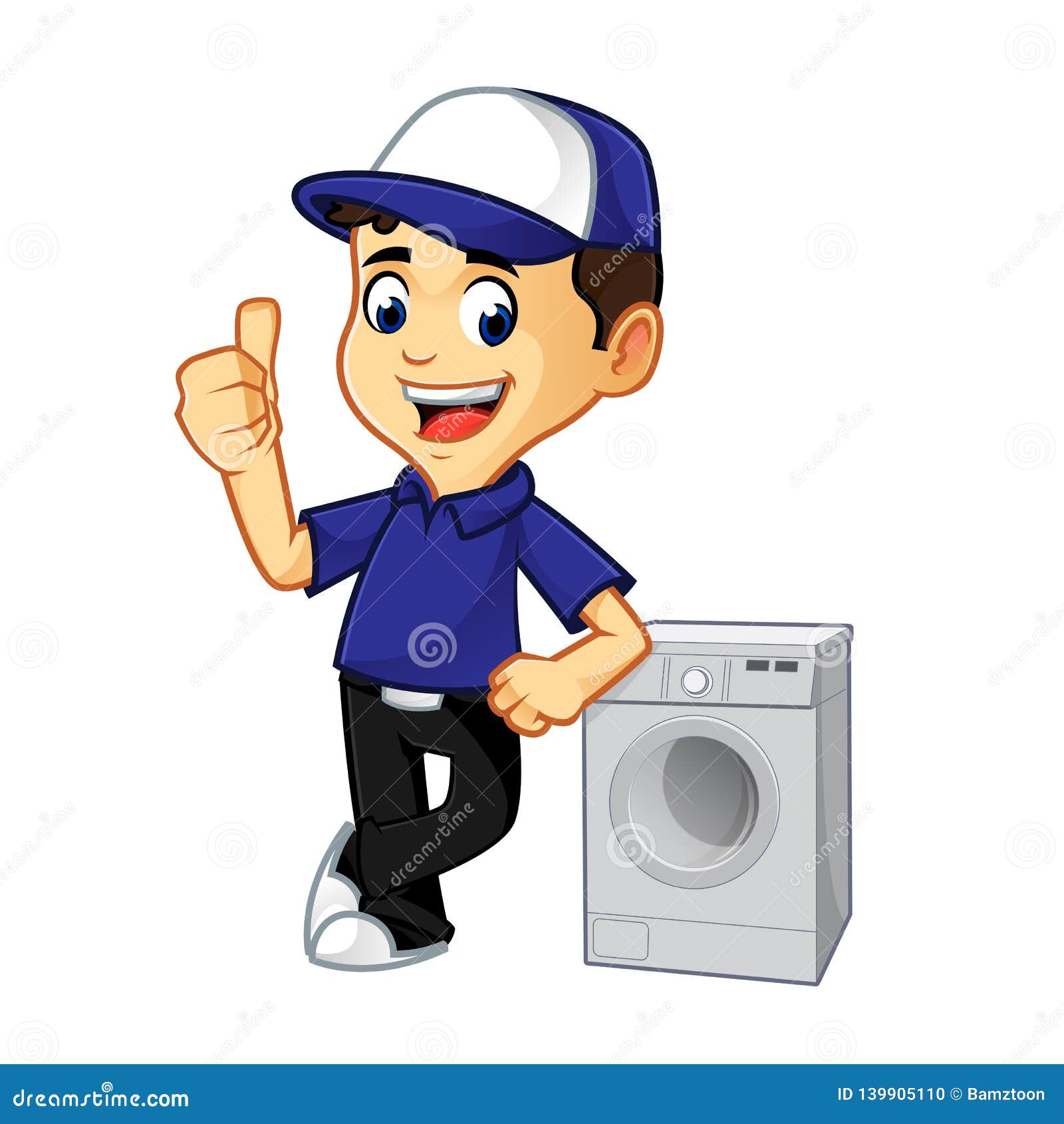 Pulitore O Tecnico Di HVAC Che Si Appoggia Lavatrice Illustrazione  Vettoriale - Illustrazione di pulitore, sistema: 139905110