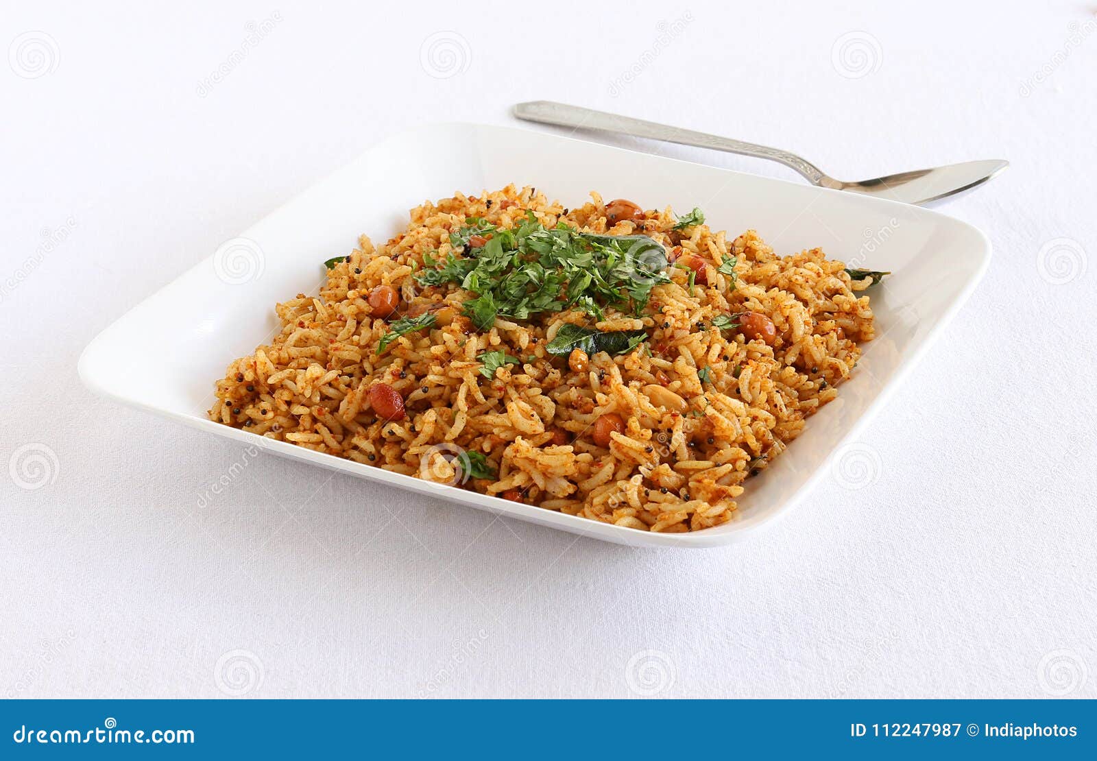 Puliyogare South Indian Traditional Vegetarian Rice Dish Stock Image