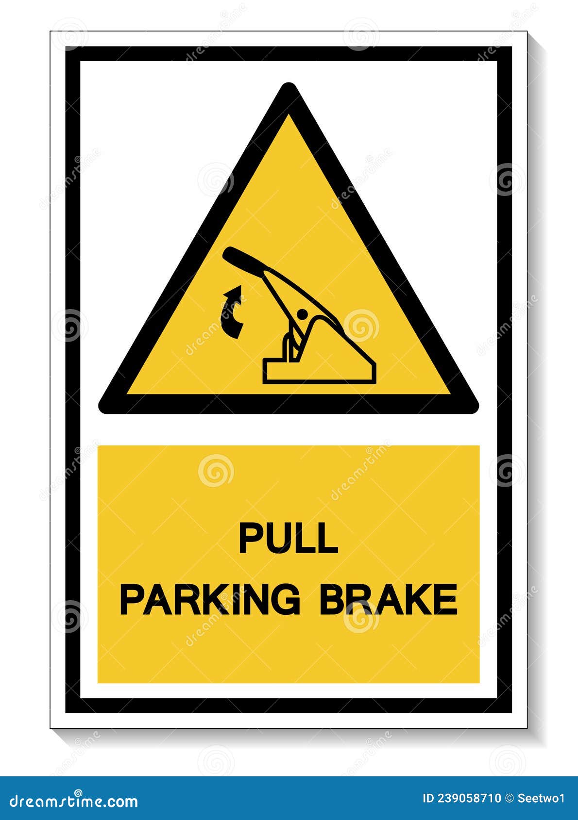 Pull Parking Brake Symbol Sign Isolate on White Background,Vector