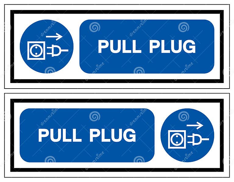 Pull Plug Symbol Sign,Vector Illustration, Isolated on White Background